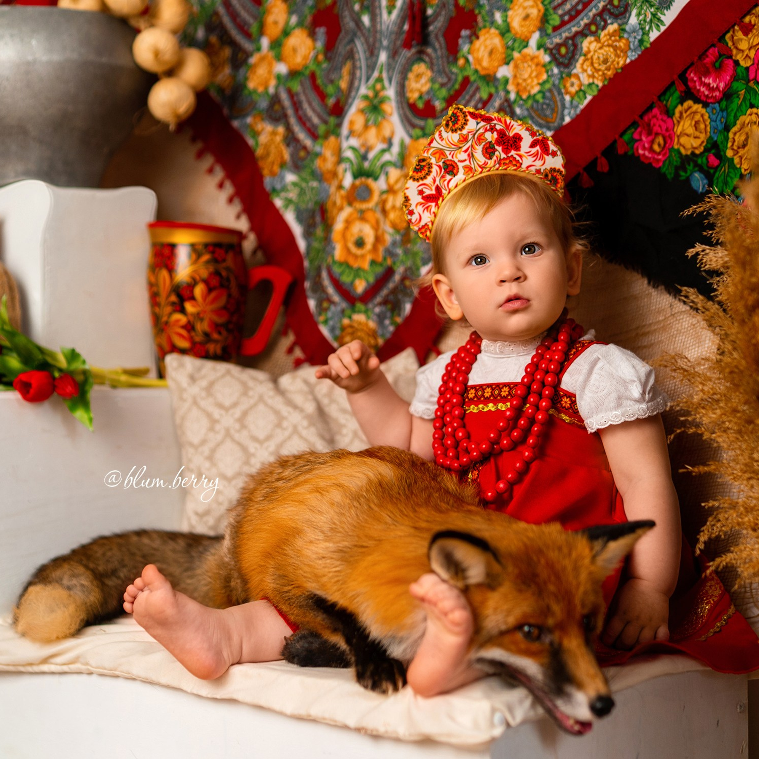 Масленица с лисой. Детский и семейный фотограф в Краснодаре Анастасия Blumberry