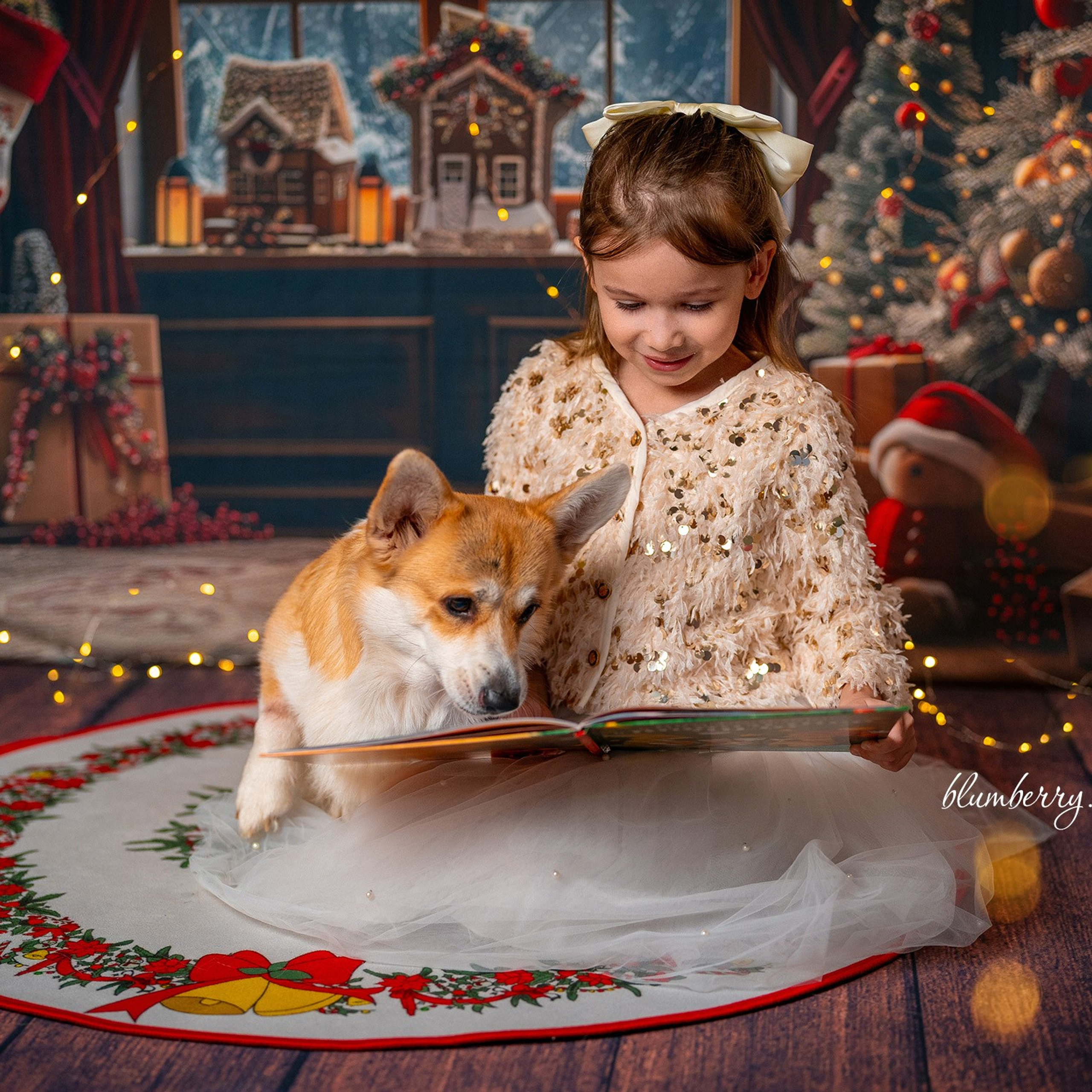 Новогодняя комната с корги. Детский и семейный фотограф в Краснодаре Анастасия Blumberry