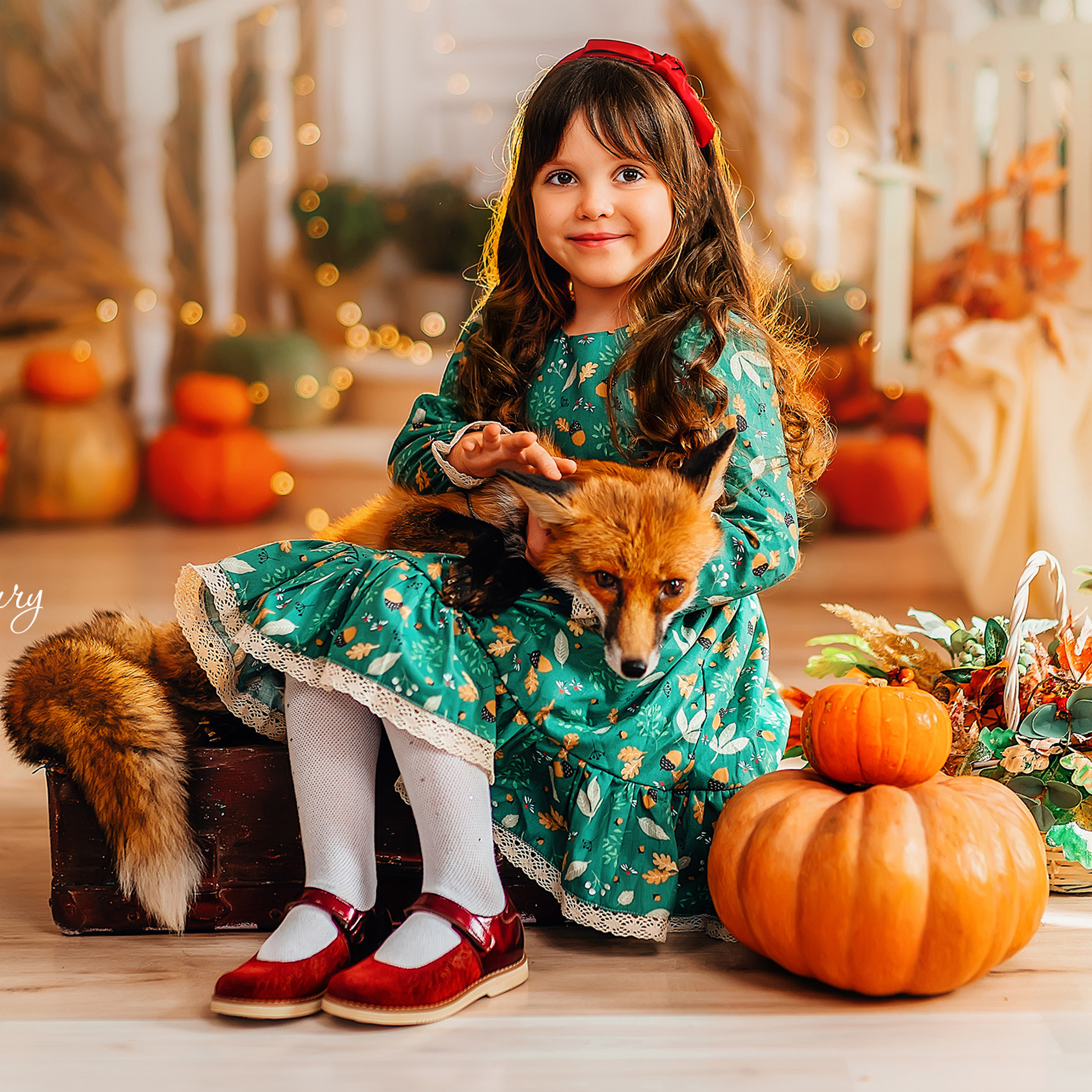 Осень с лисой. Детский и семейный фотограф в Краснодаре Анастасия Blumberry