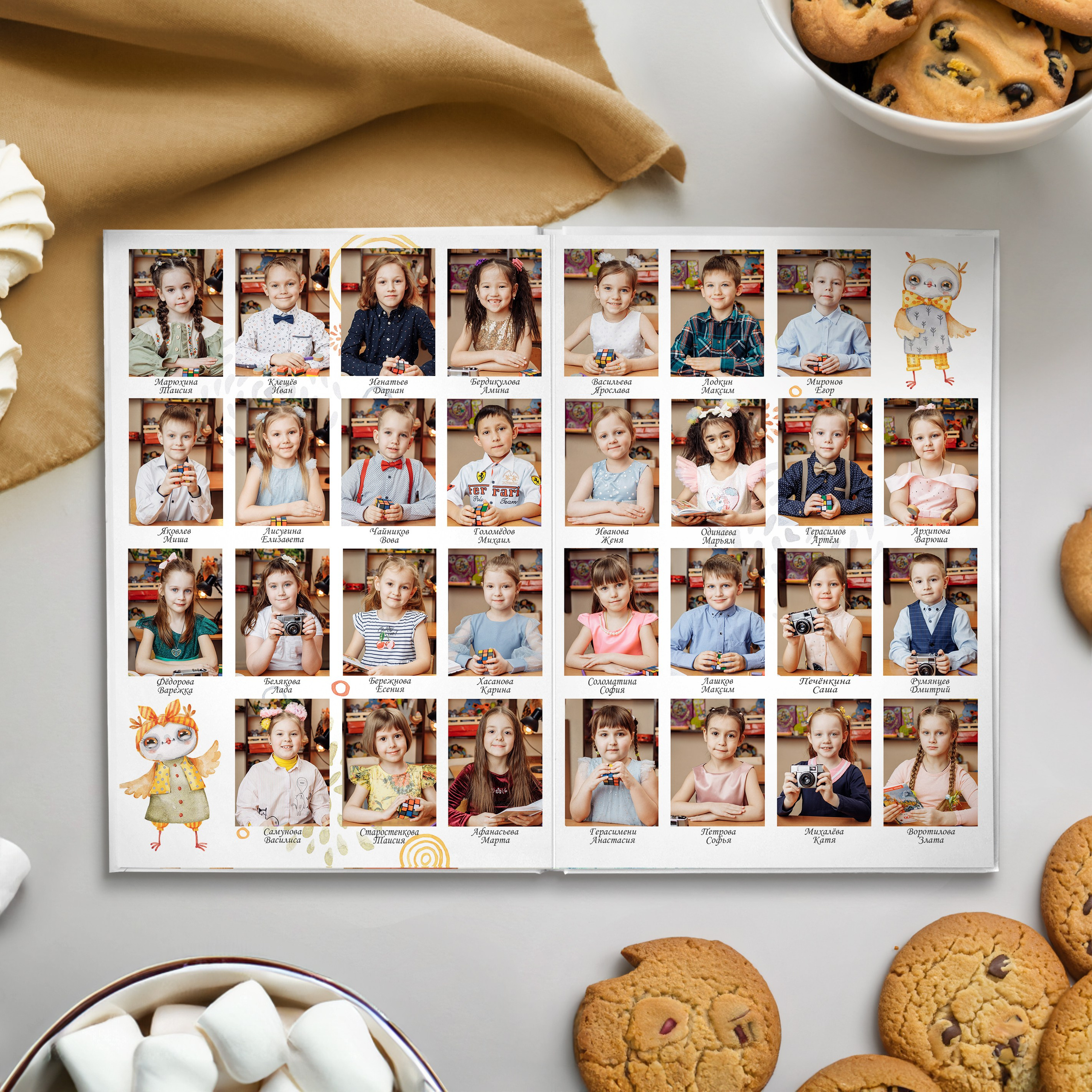 Выпускные альбомы для детского сада в Твери. Студия школьной фотографии в Твери. Выпускные альбомы в Твери