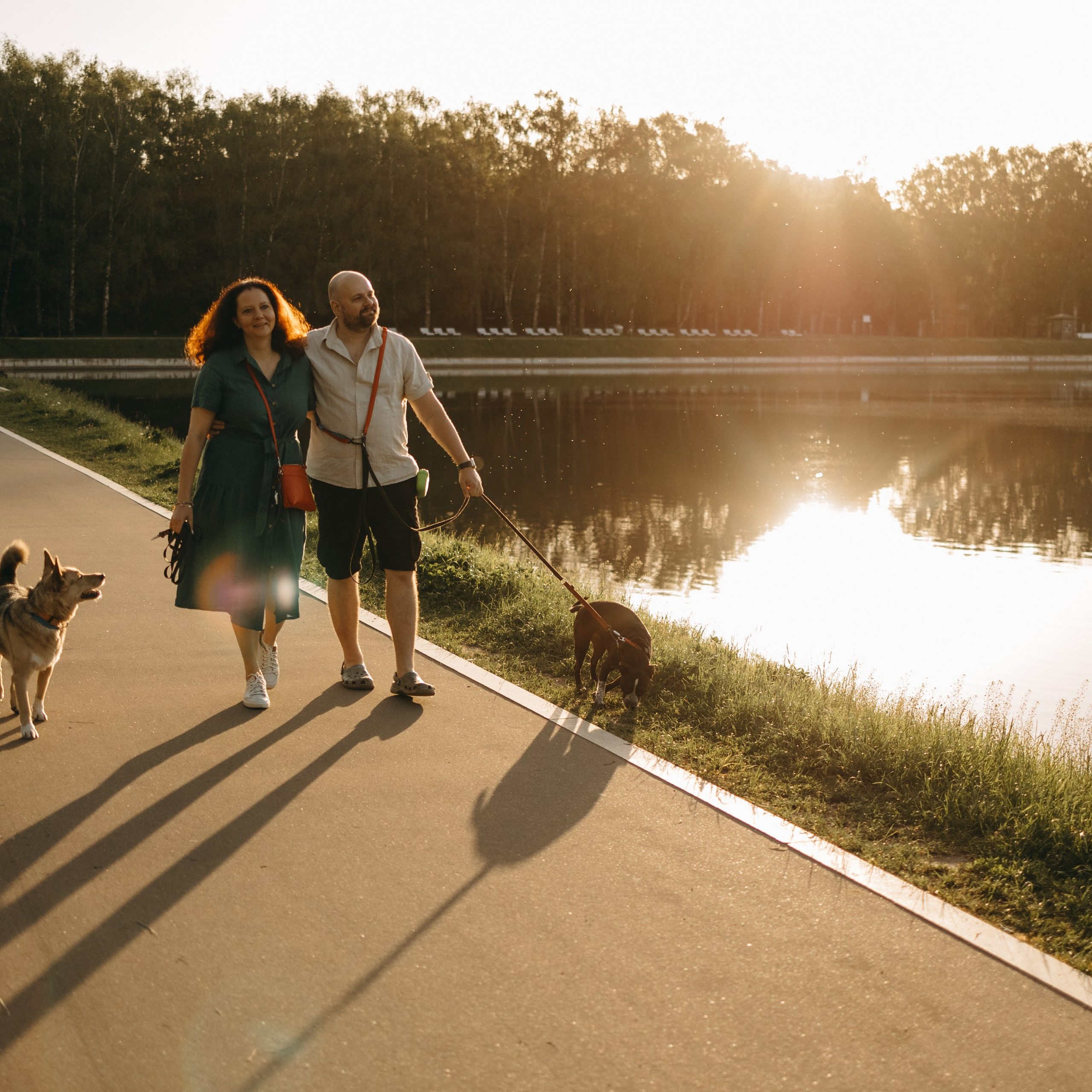 Татьяна, Сергей и их Булочка и Пончик