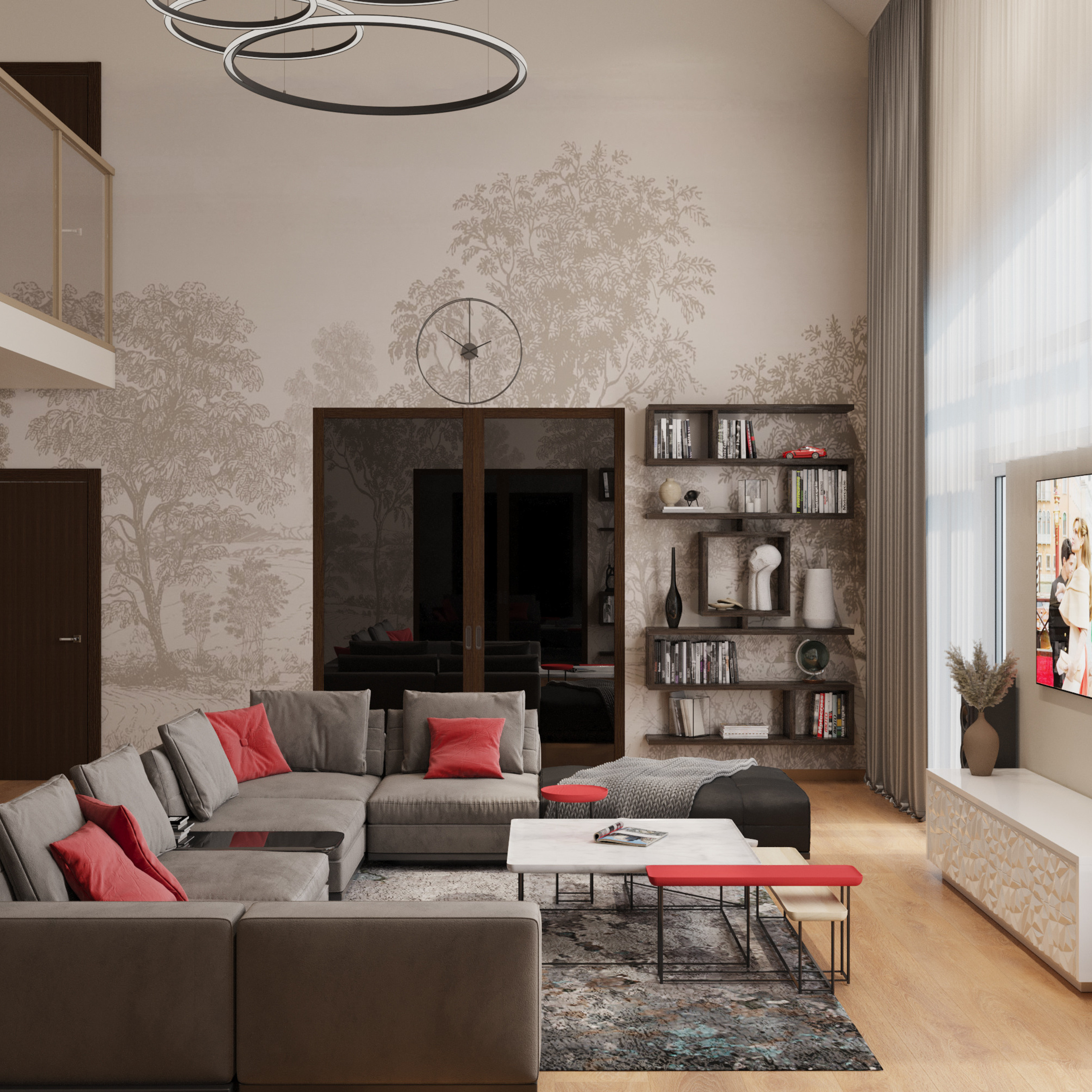 Проект Юрлово Гостиная