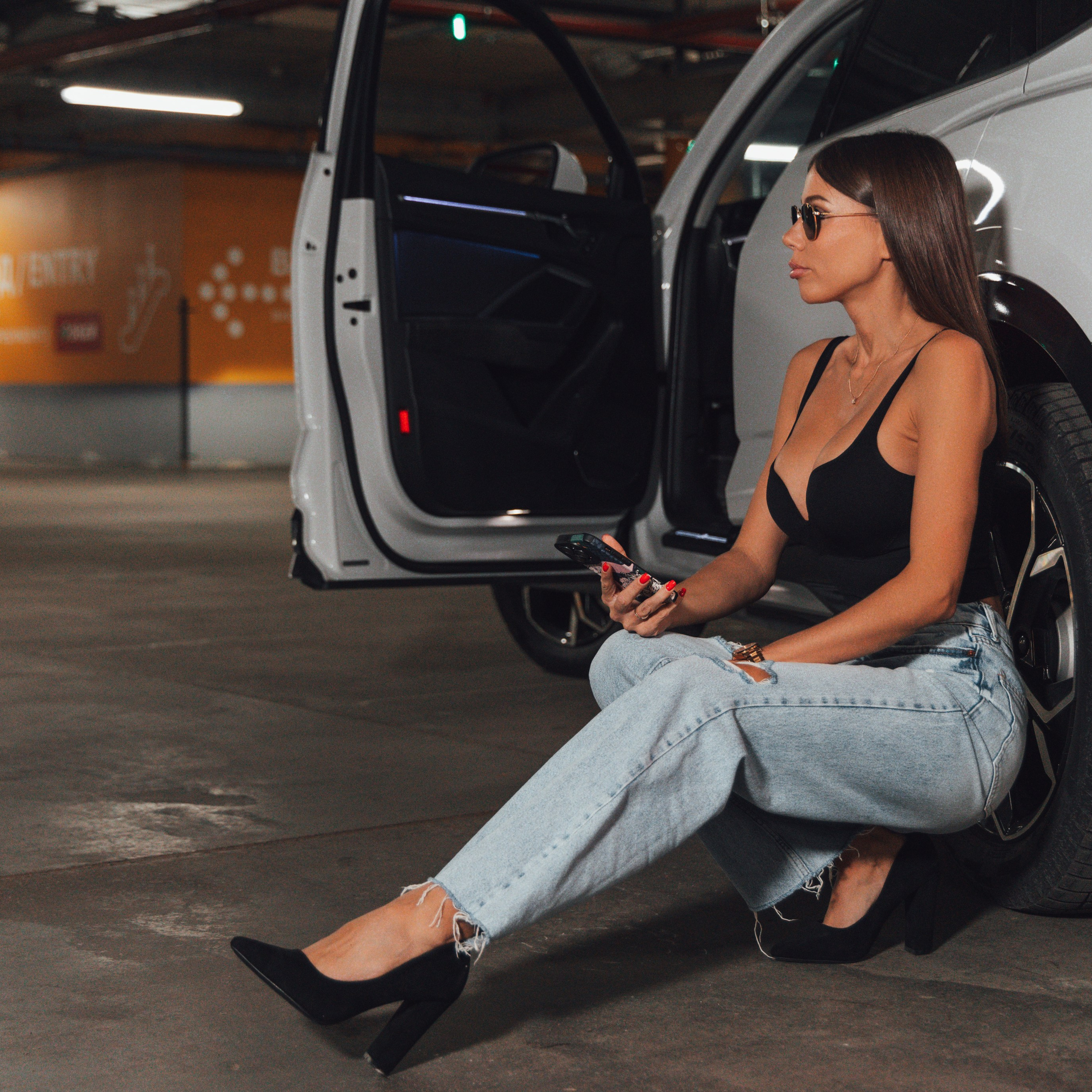 Съёмка на паркинге