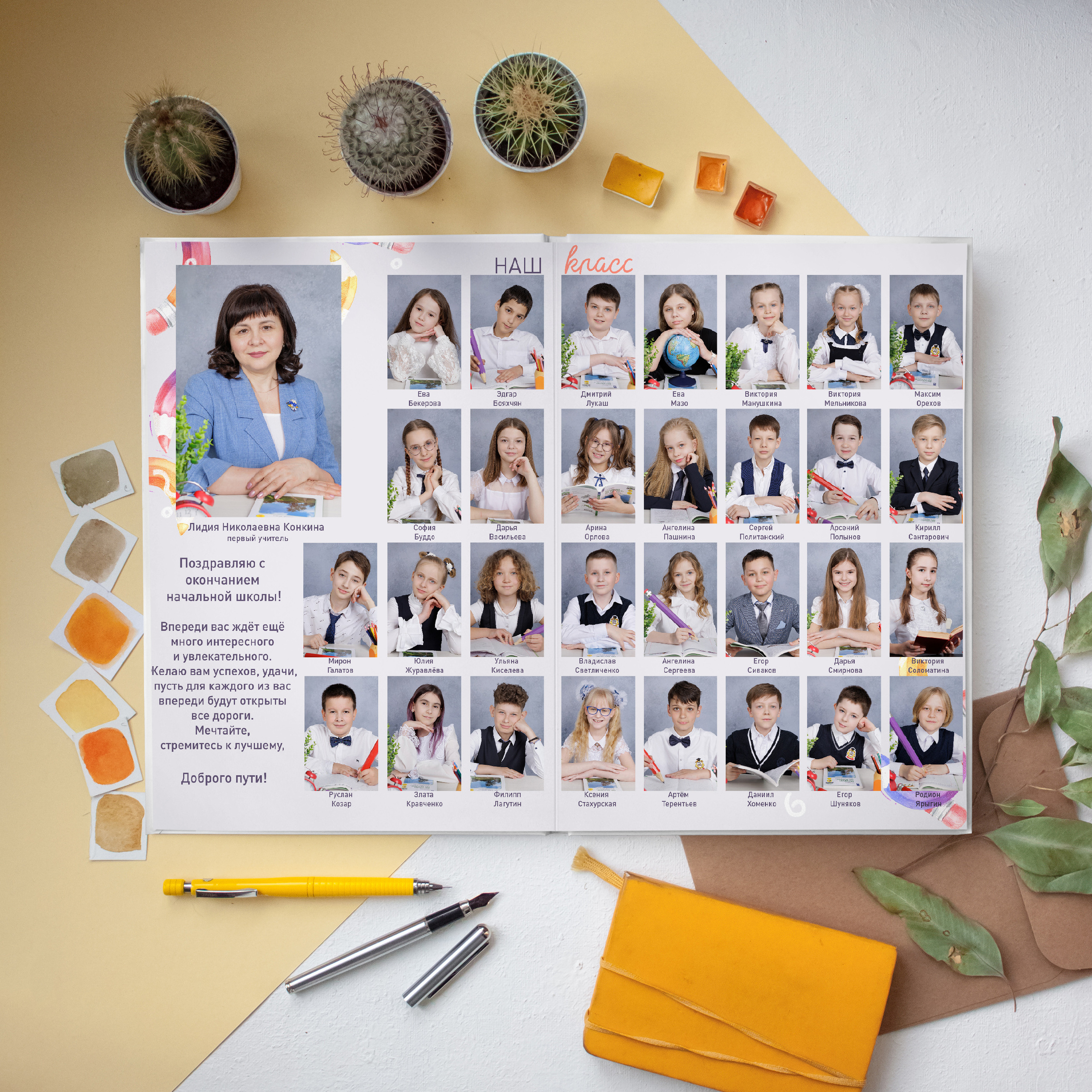ШК АЛЬБОМ 5 разворотов. Выпускные альбомы для школ и детских садов