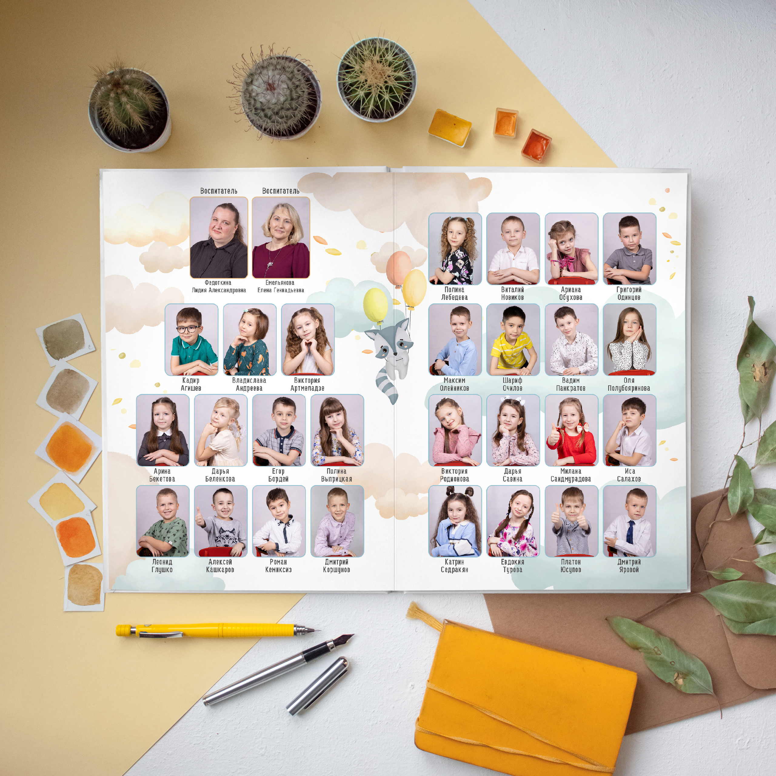 ДС АЛЬБОМ-ПАПКА 1 разворот. Выпускные альбомы для школ и детских садов