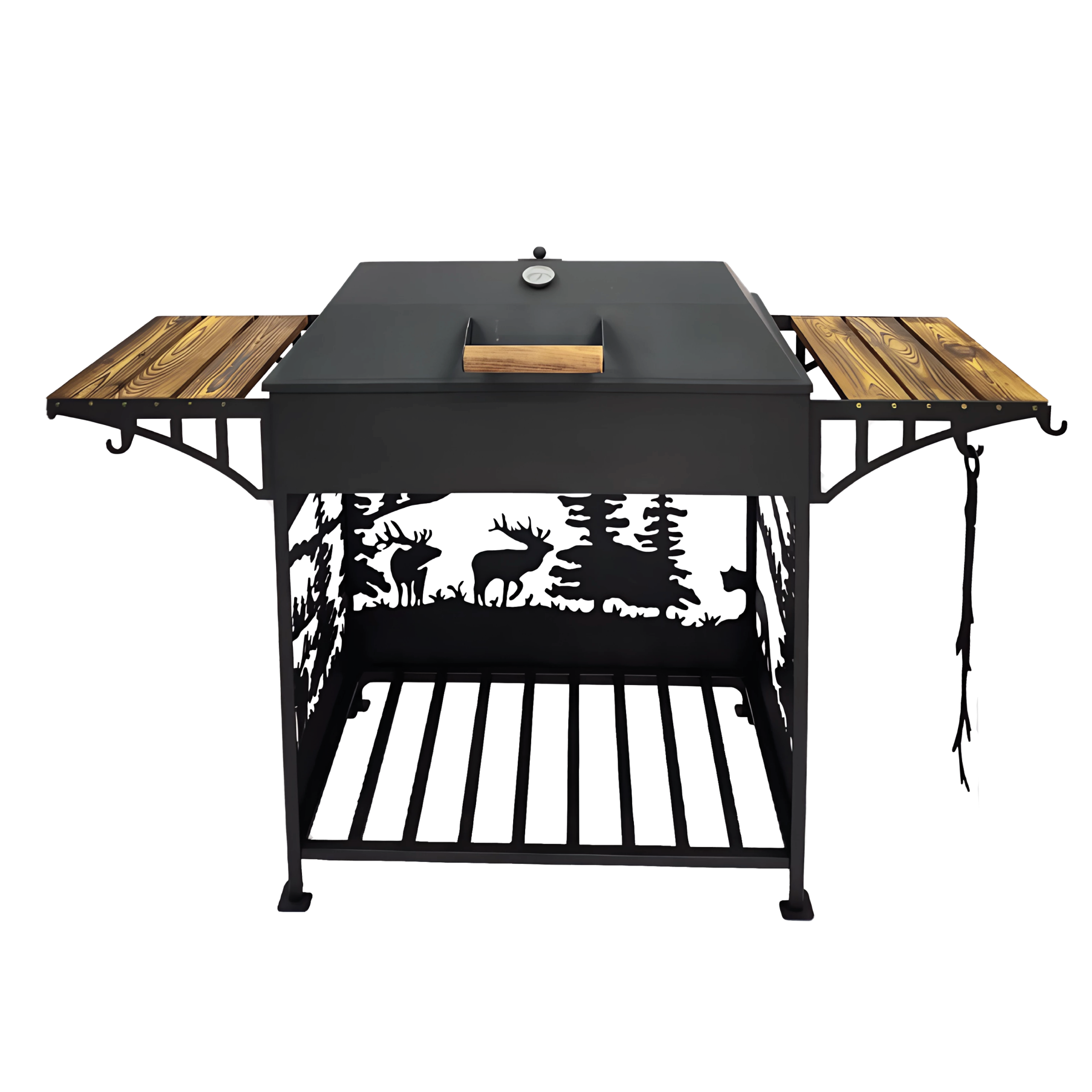 «Импульс» мангалы с&nbsp;резным рисунком и&nbsp;крышкой барбекю