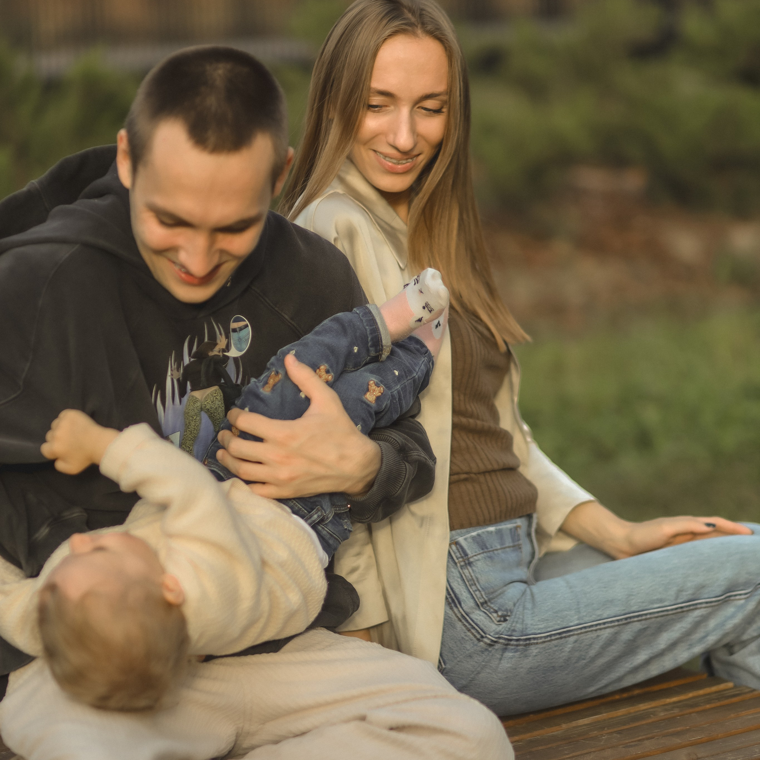 Роман, Полина, Леюшка