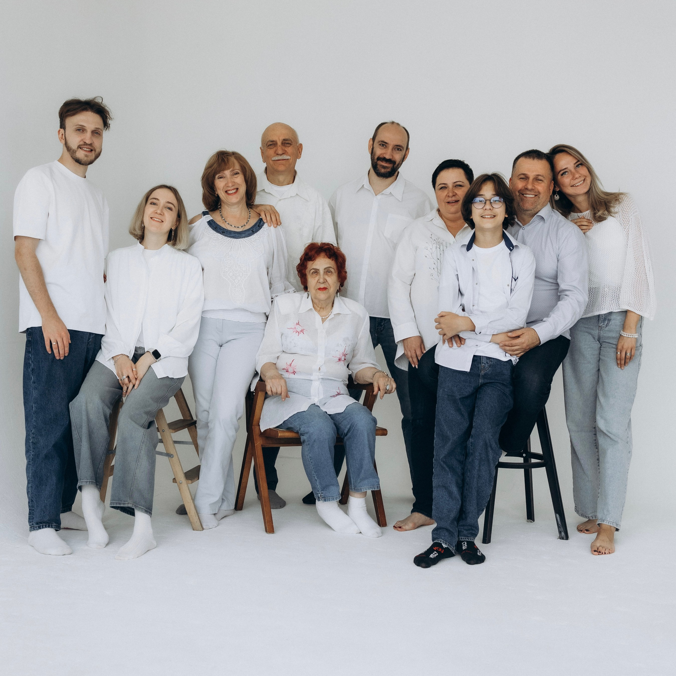 Большая семейная фотосессия