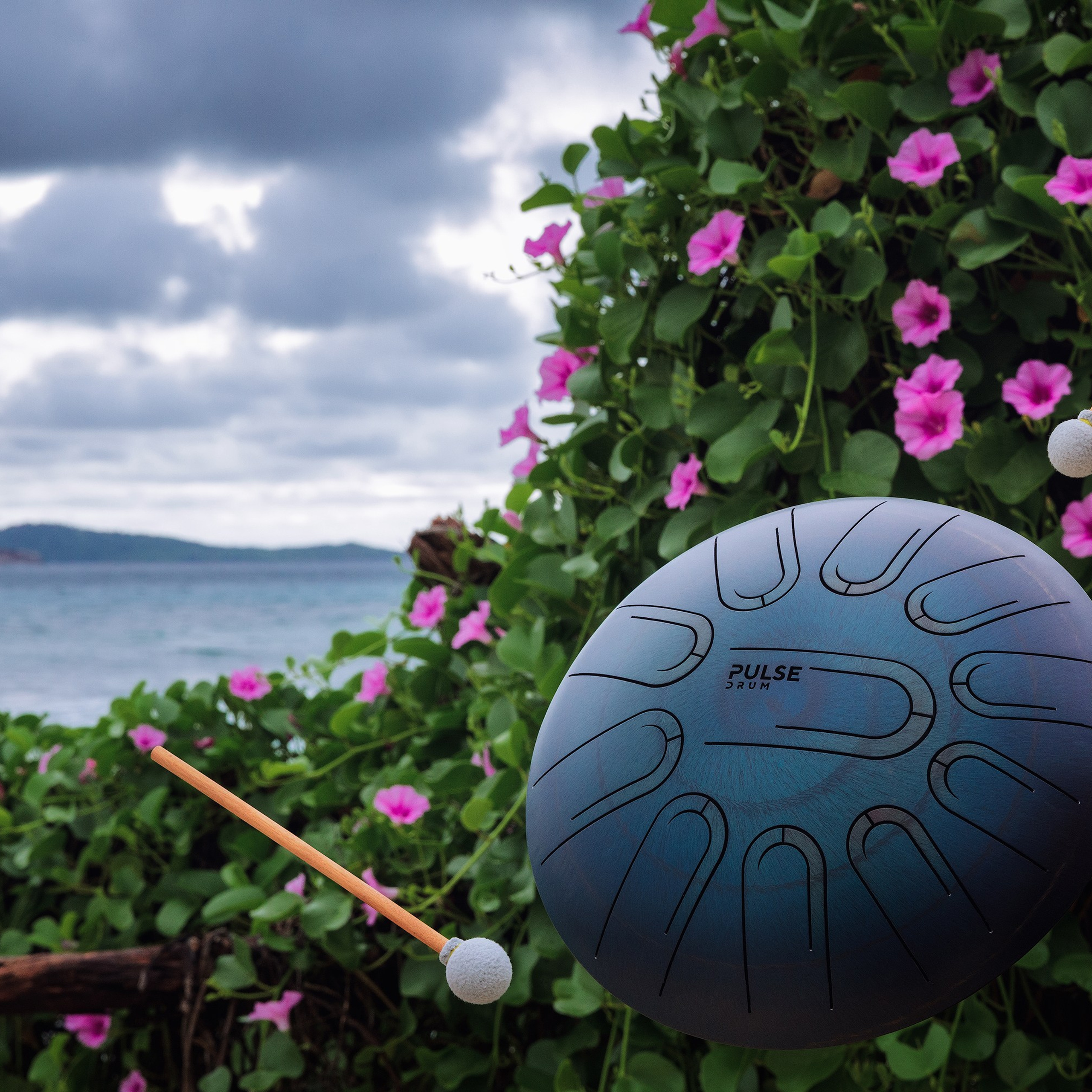 Outdoor photography in the Seychelles. Photography in real conditions. Outdoor advertising photography. Commercial photography in the Seychelles. Shooting a glucophone in the Seychelles. Advertising shooting in real conditions. Photography of musical instruments. Image shooting by Fimbo. Advertising shooting for Tank Drum.