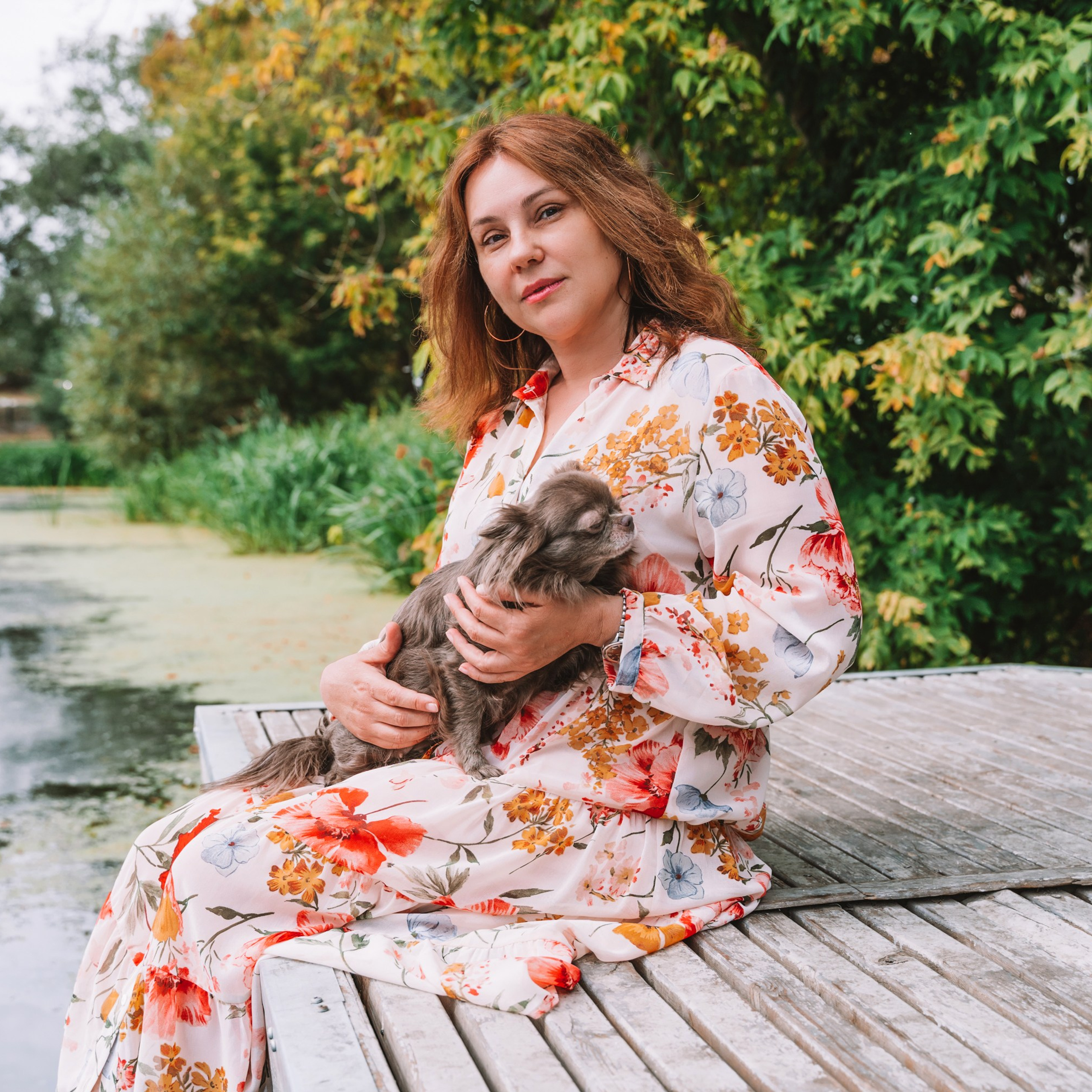 Прогулка — прогулочная фотосессия с собакой в Санкт-Петербурге