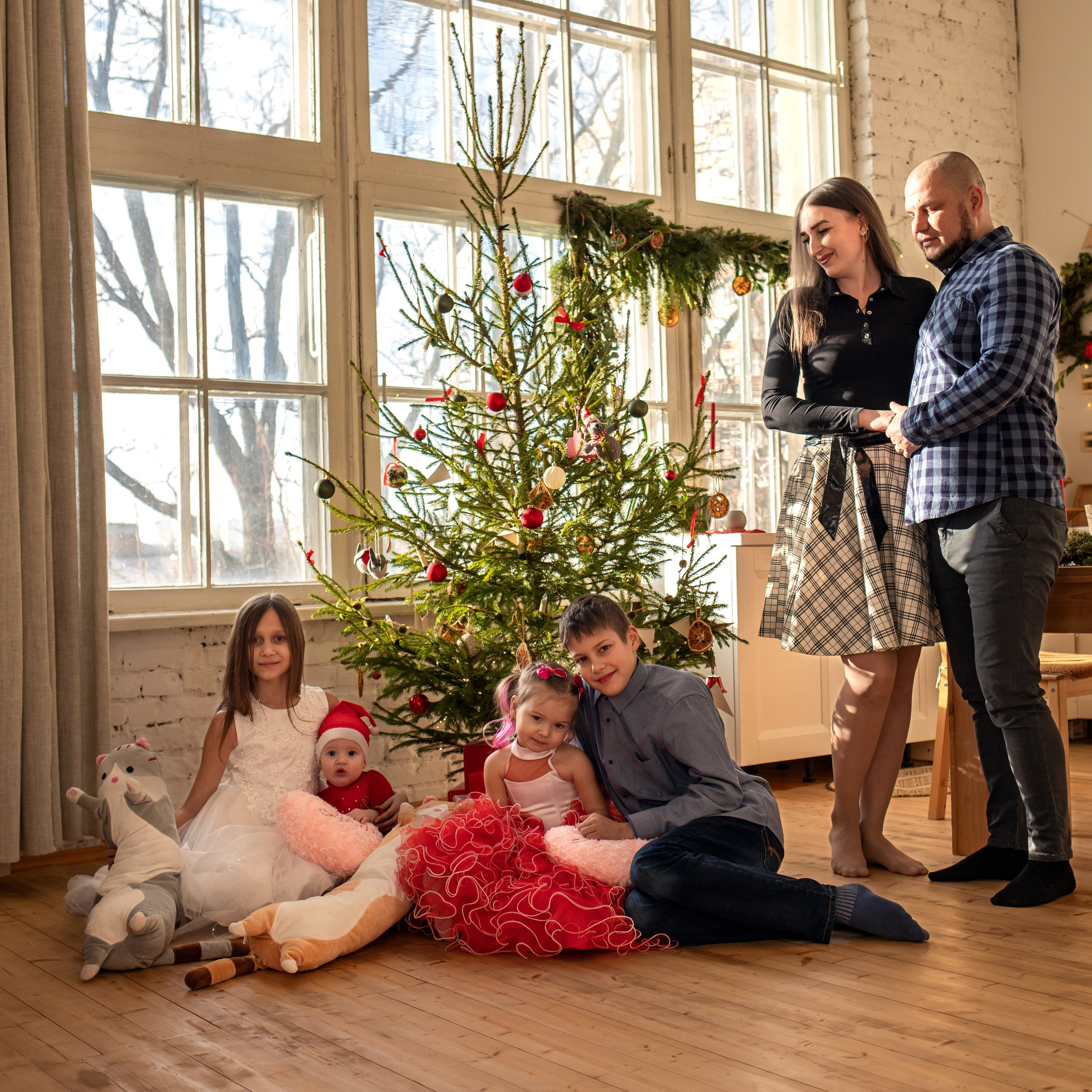 Новогодняя семейная съемка в Loft potolok