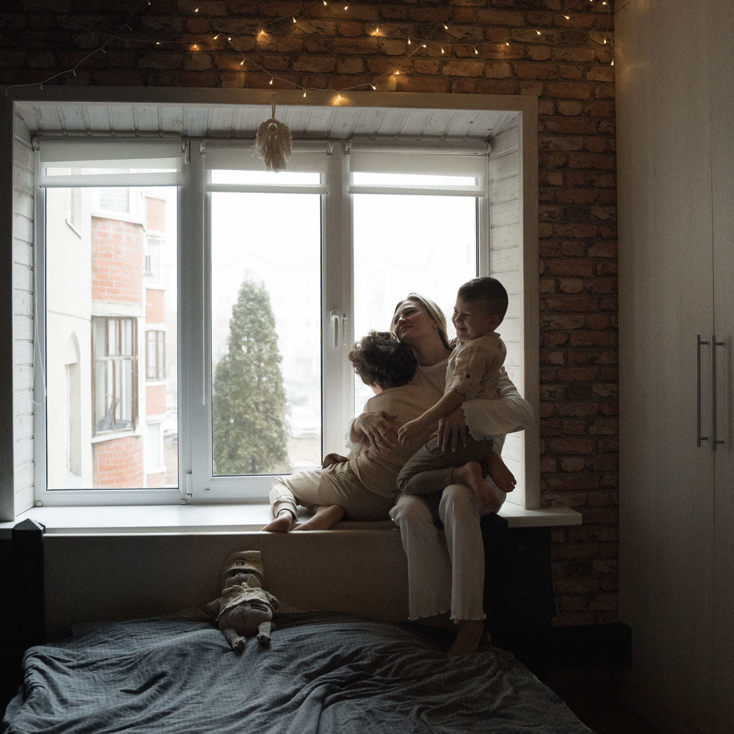 Катя с сыновьями