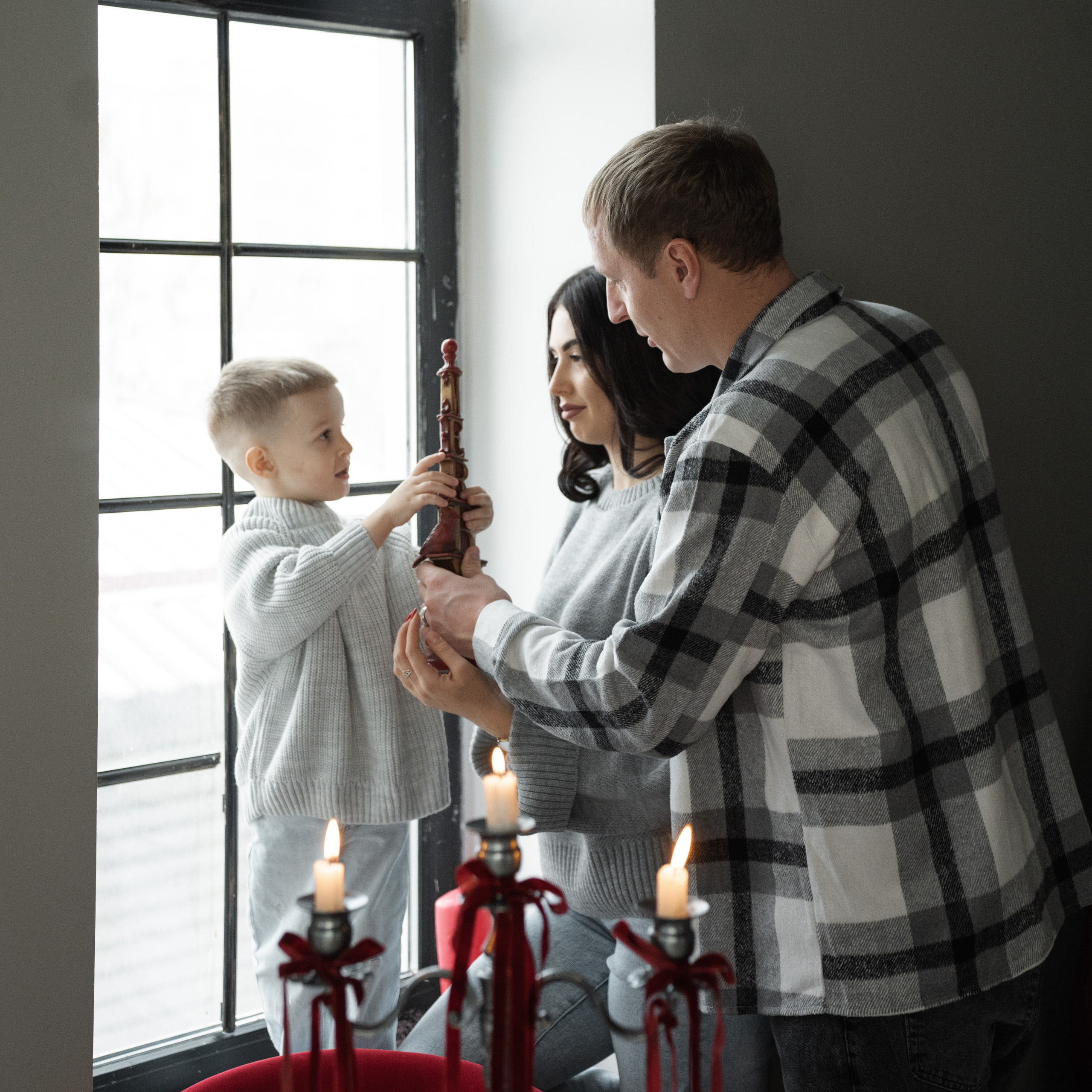 Сергей, Элина и Женя