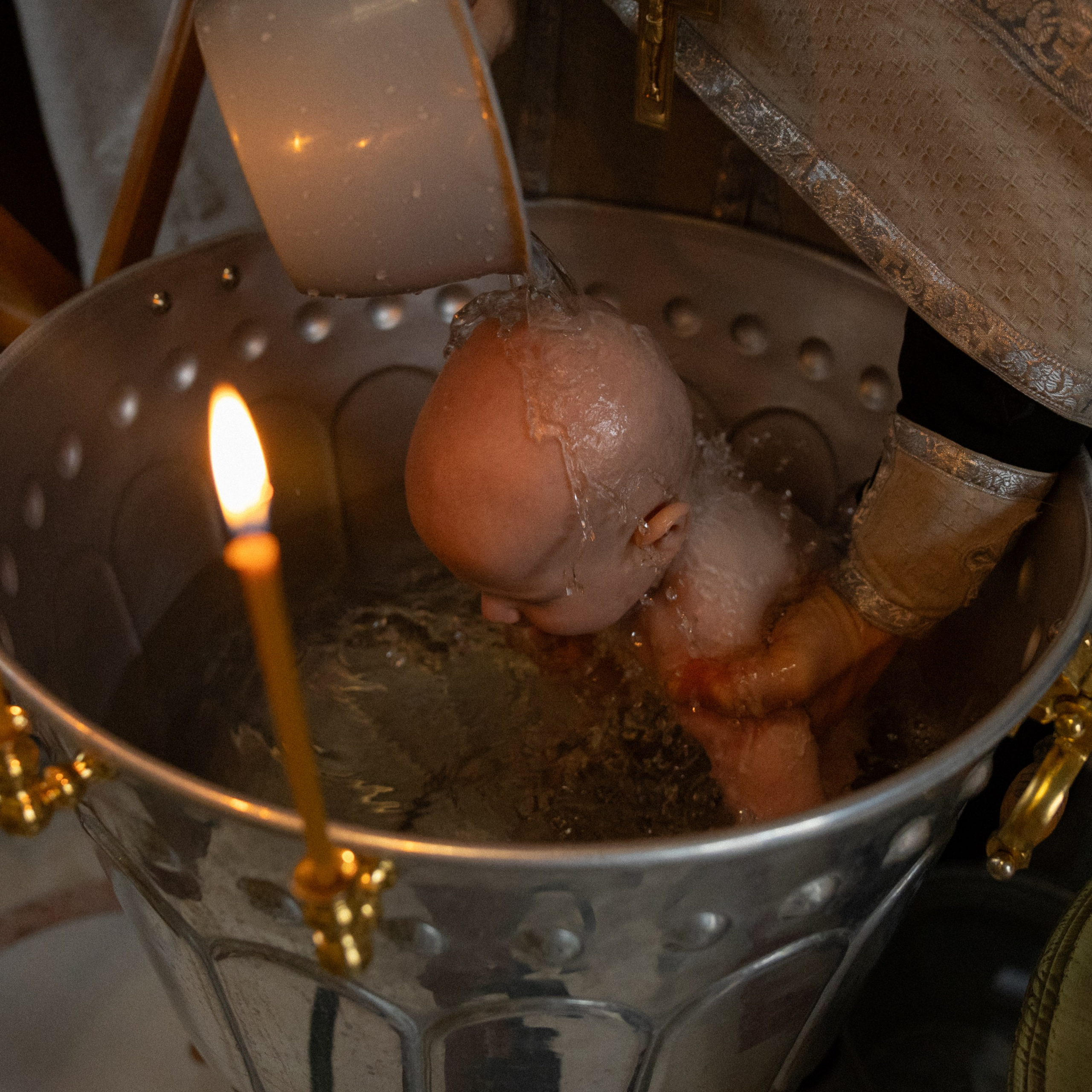 Крещение Ивана в часовне Серафима Саровского