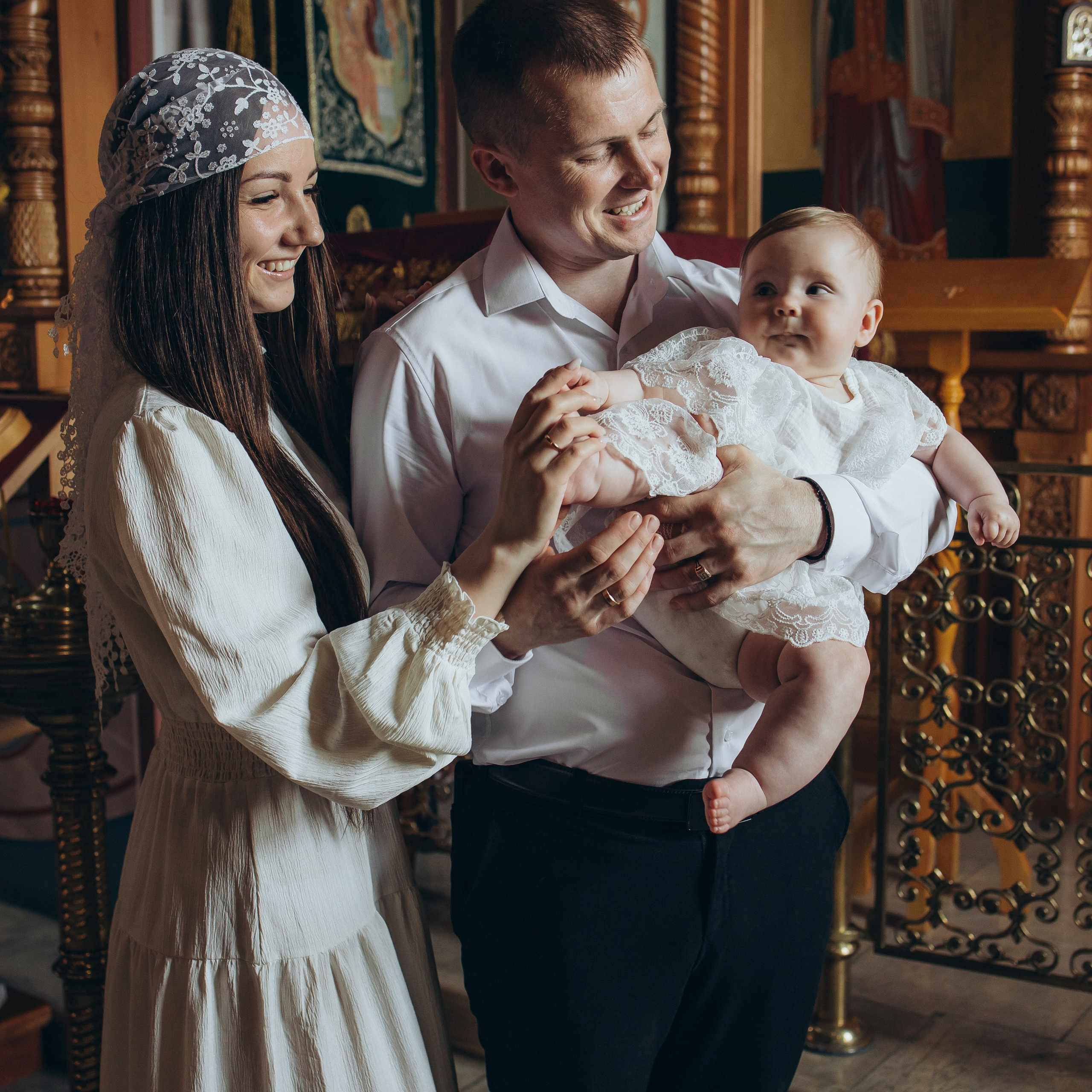 Таинство Крещения Деи в церкви Троицы Живоначальной в Карабанове