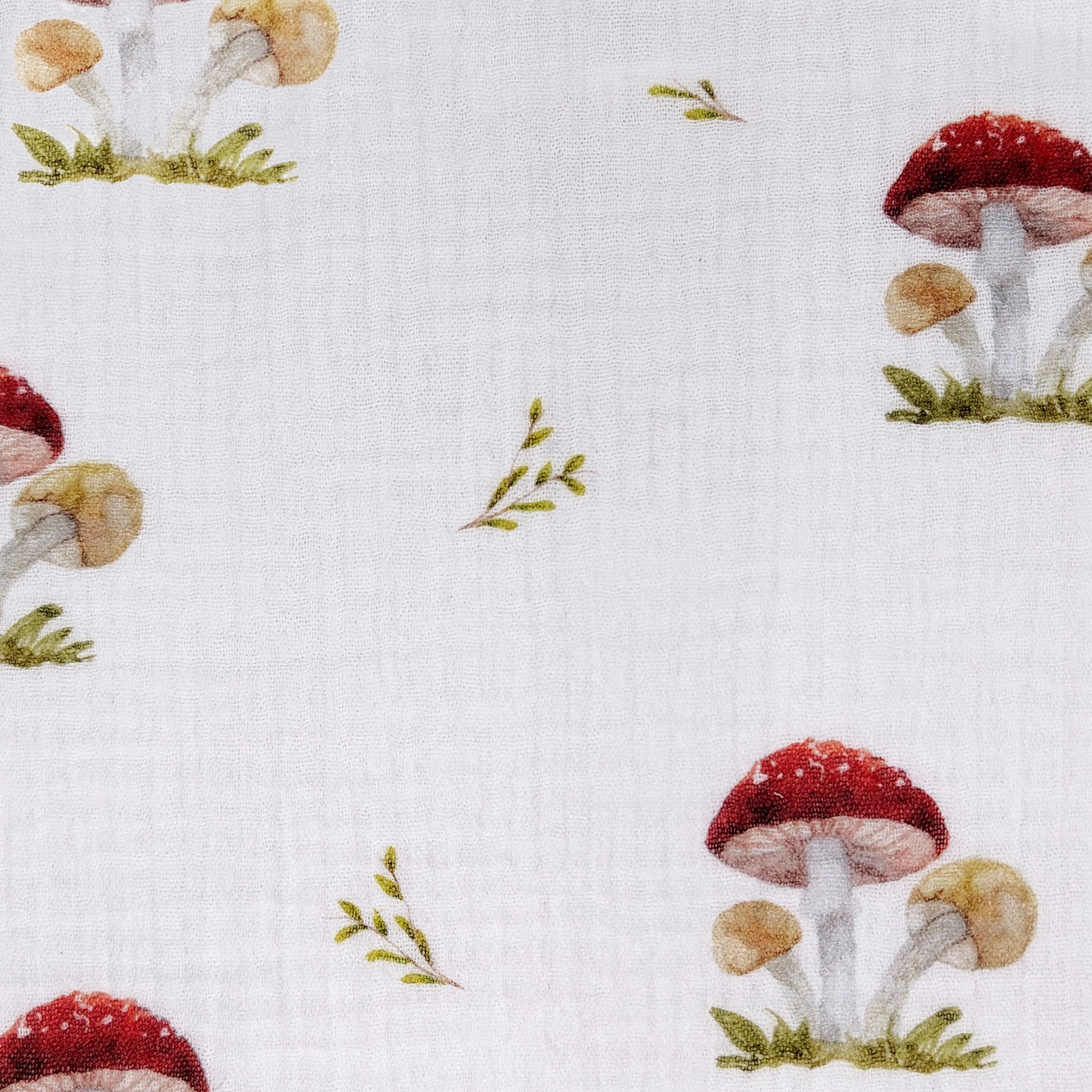 Принт «Мухоморы» муслин. 1 м ткани. Роспись стен и декор в детских комнатах Москва и Подмосковье