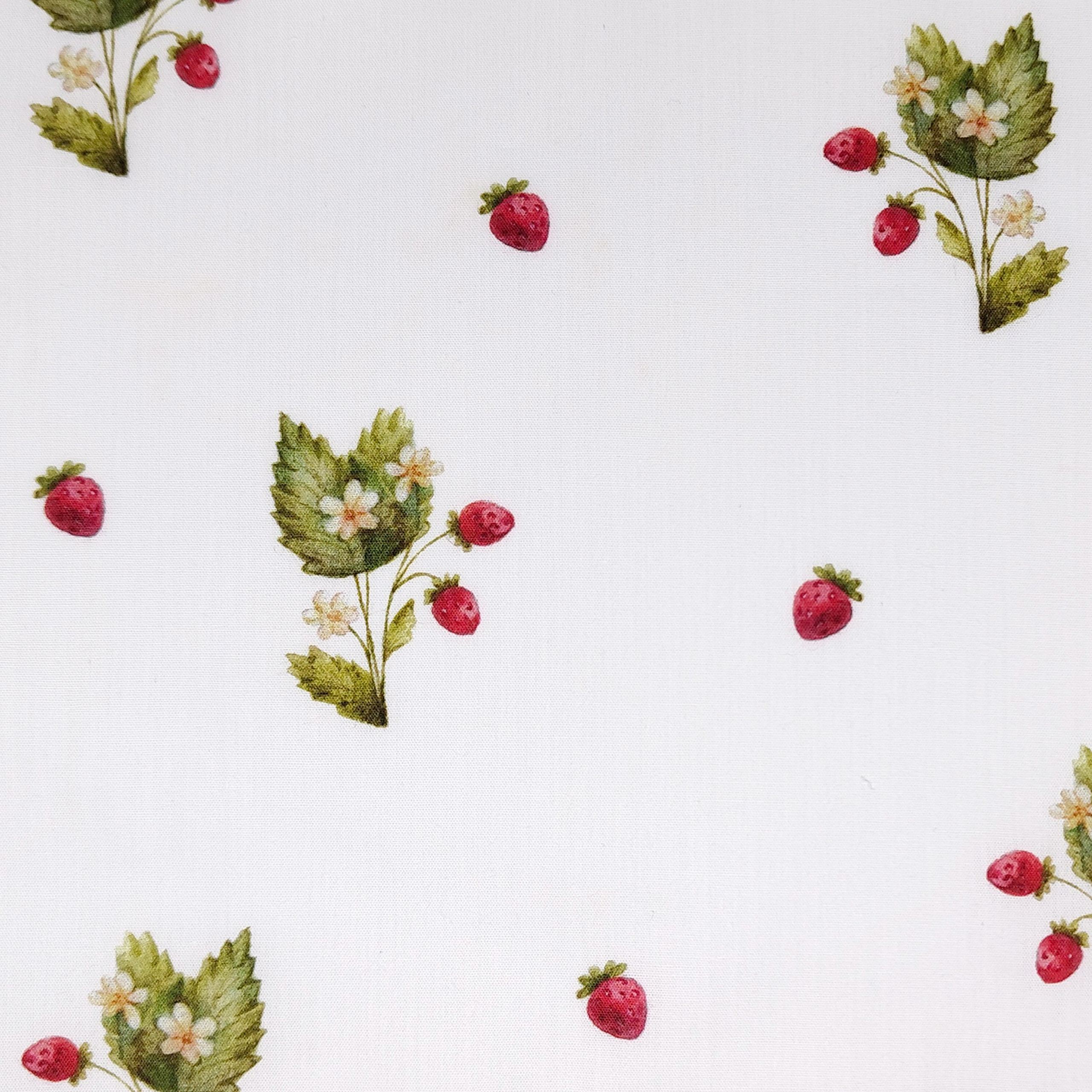 Принт «Земляника» супер-хлопок. 1 м ткани. Роспись стен и декор в детских комнатах Москва и Подмосковье