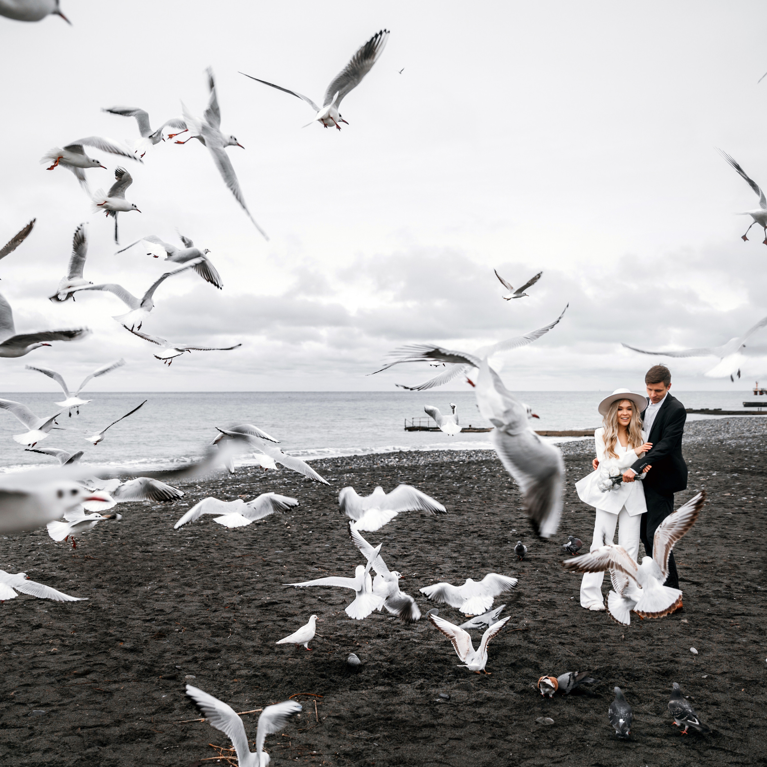 McDonald’s beach and seagulls