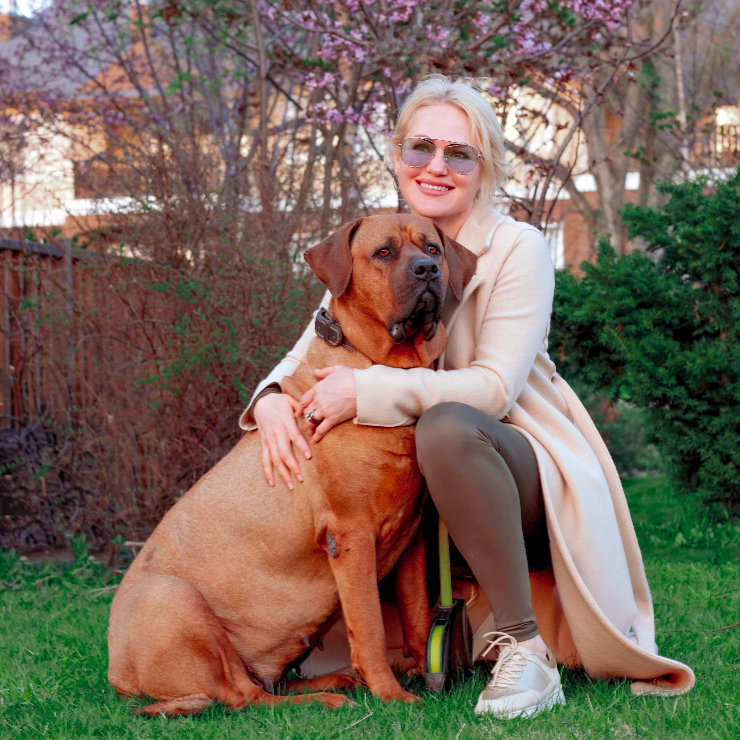 Прогулка Оксаны с собакой