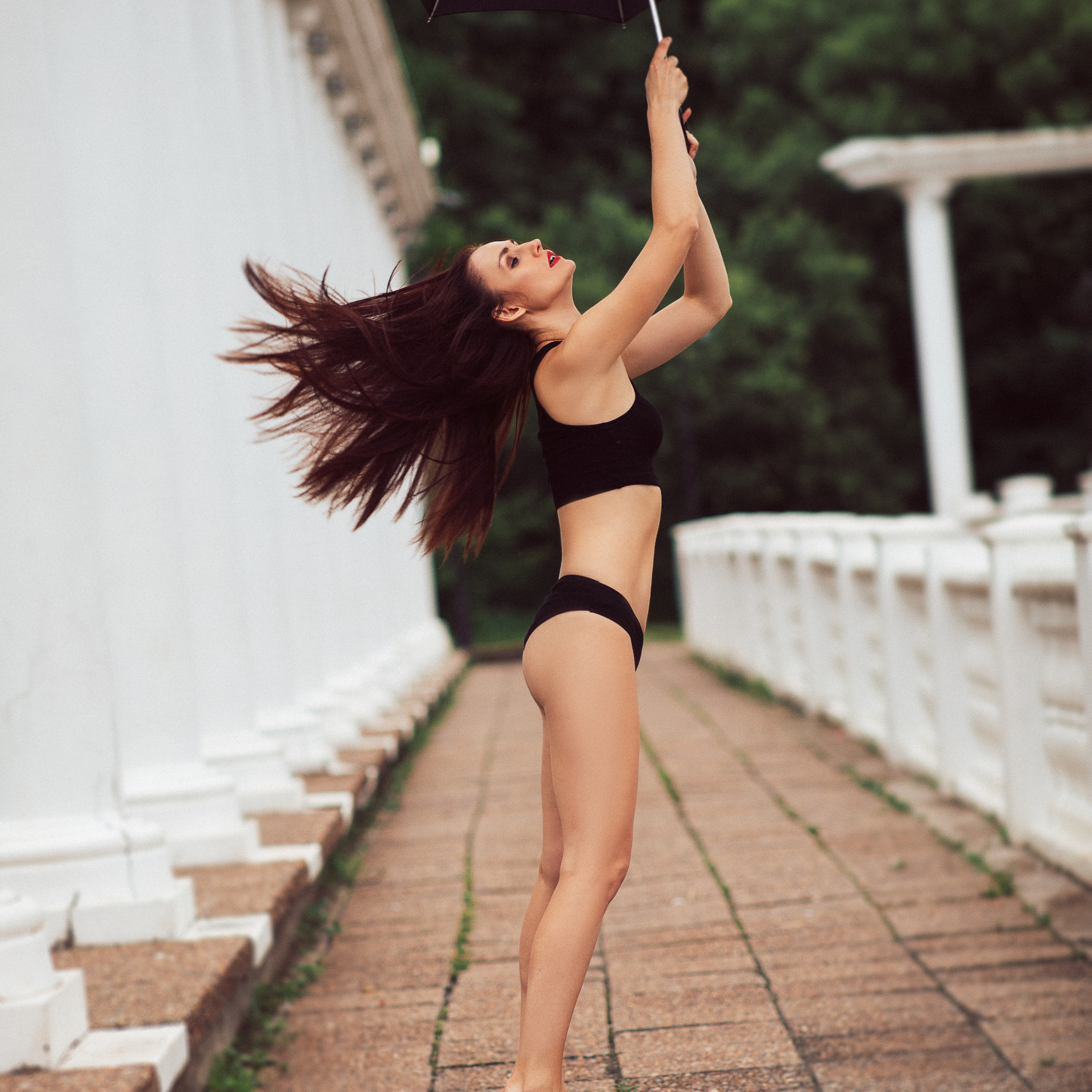 Алина, фотосессия с зонтиком