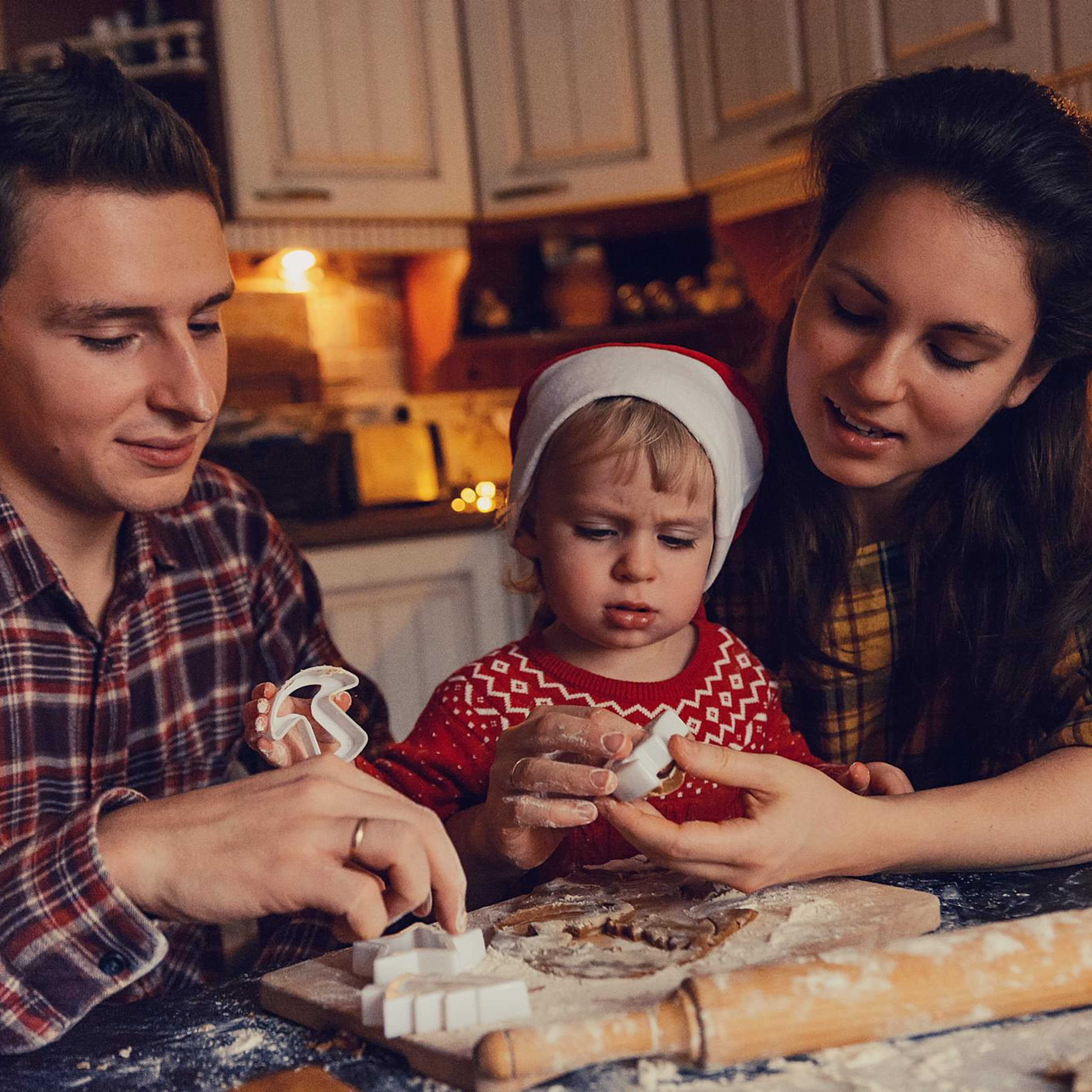 Новогодняя уютная фотосессия с печеньками