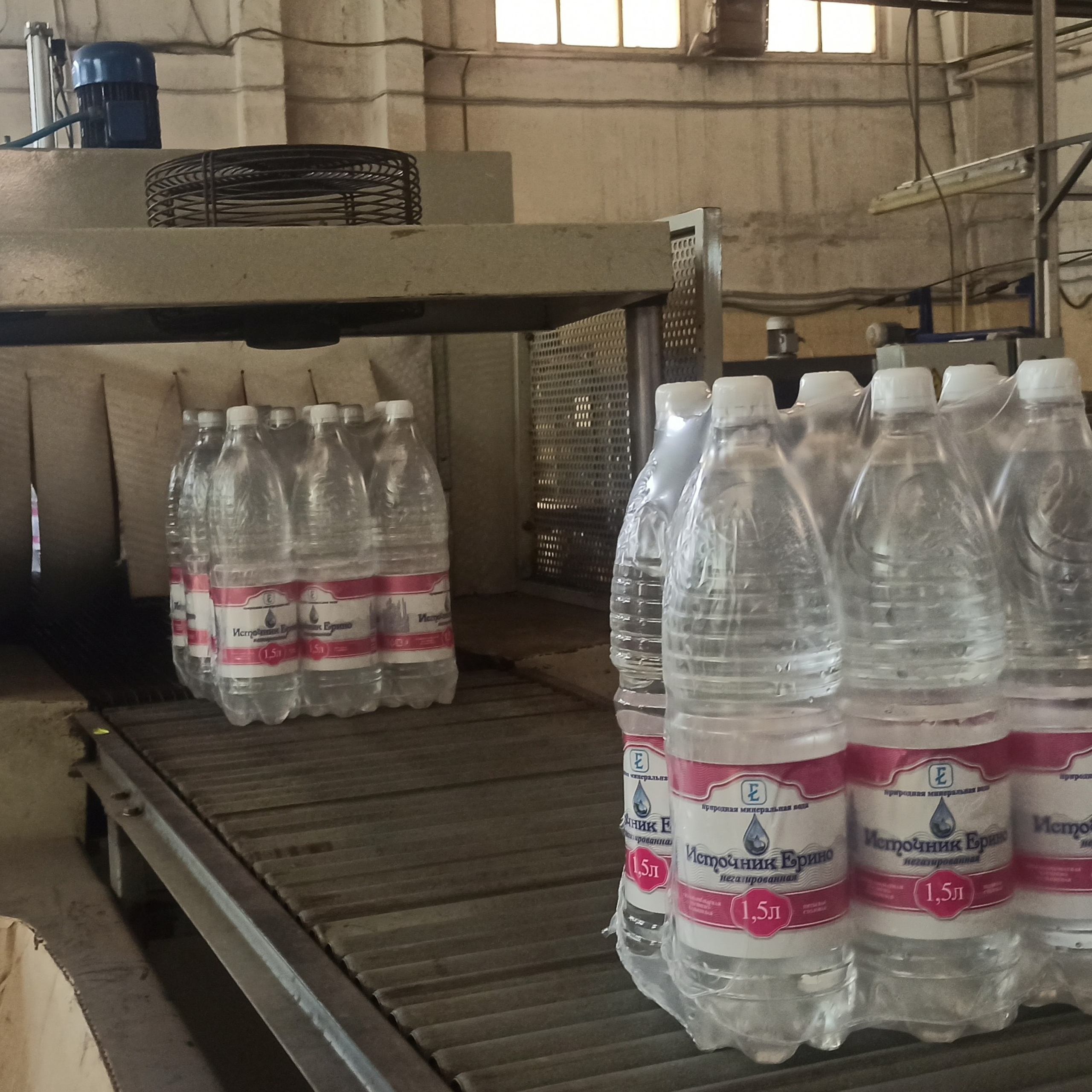 Моноблок для упаковки бутылок в блоки + термоусадочный тоннель