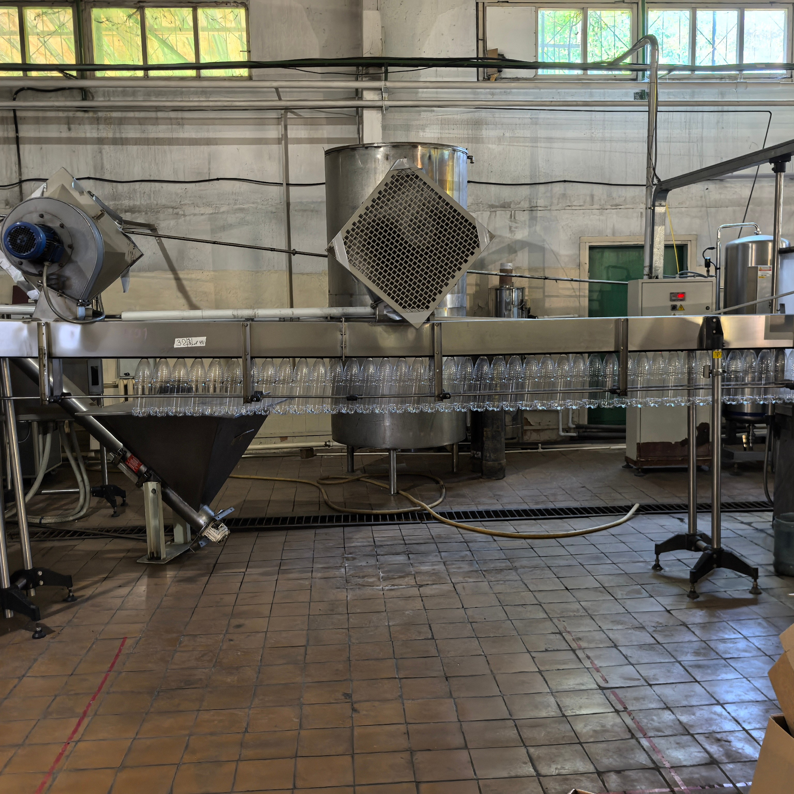 Воздушный конвейер для бутылок ПЭТ