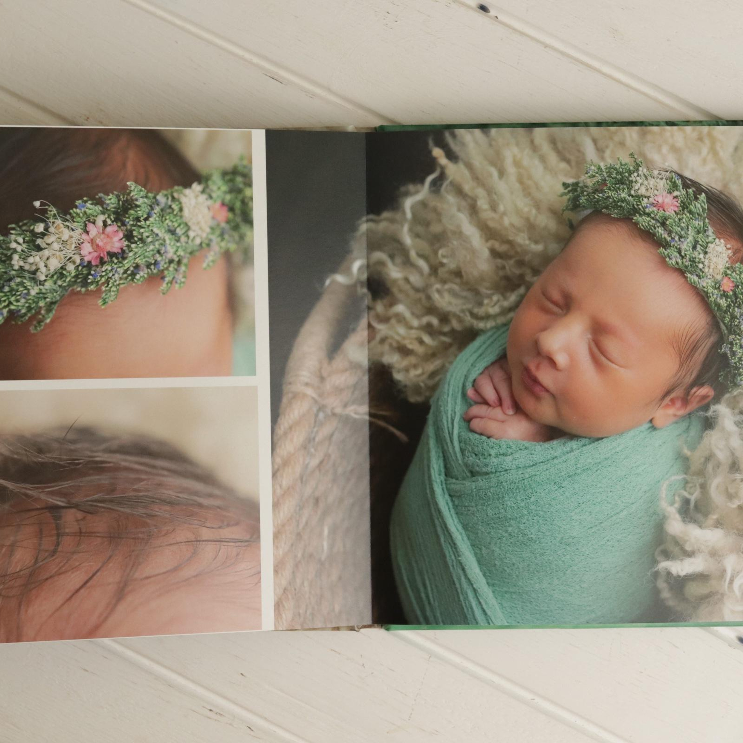 Фотокнига Премиум в твердой обложке. Фотограф новорождённых Братск