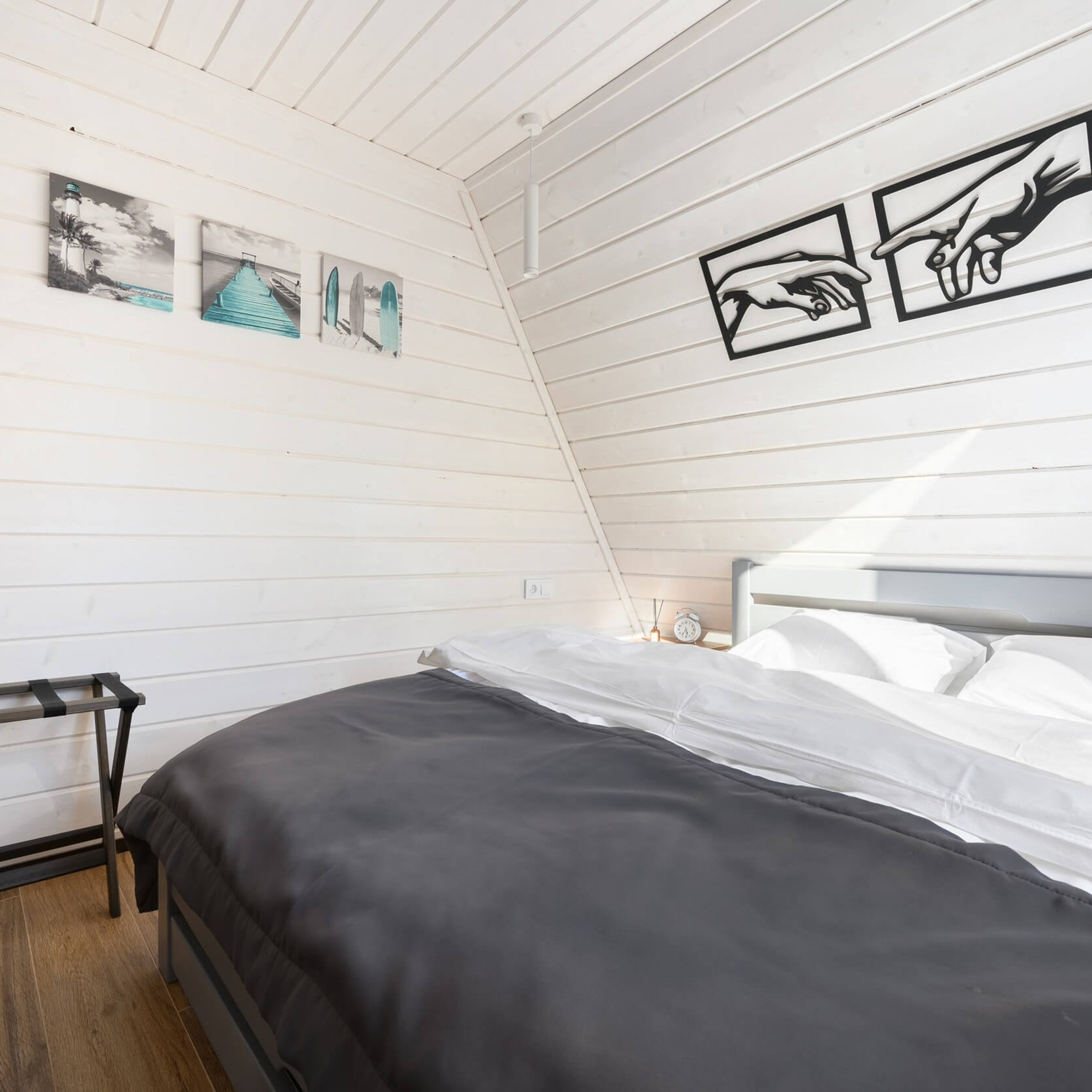 Треугольный коттедж на 6 человек с чаном и баней — Афрейм в подмосковье в аренду