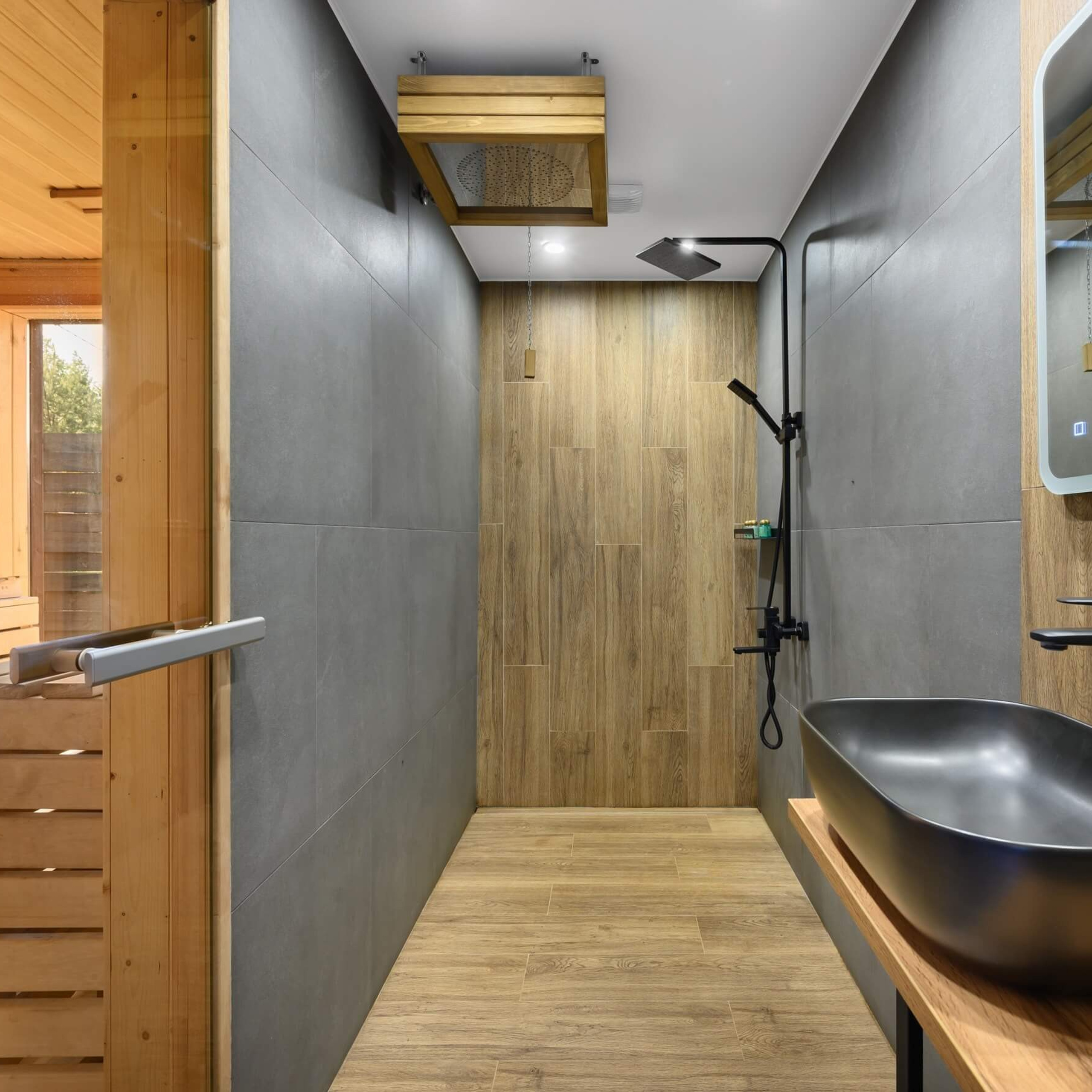 Треугольный коттедж на 6 человек с чаном и баней — Афрейм в подмосковье в аренду