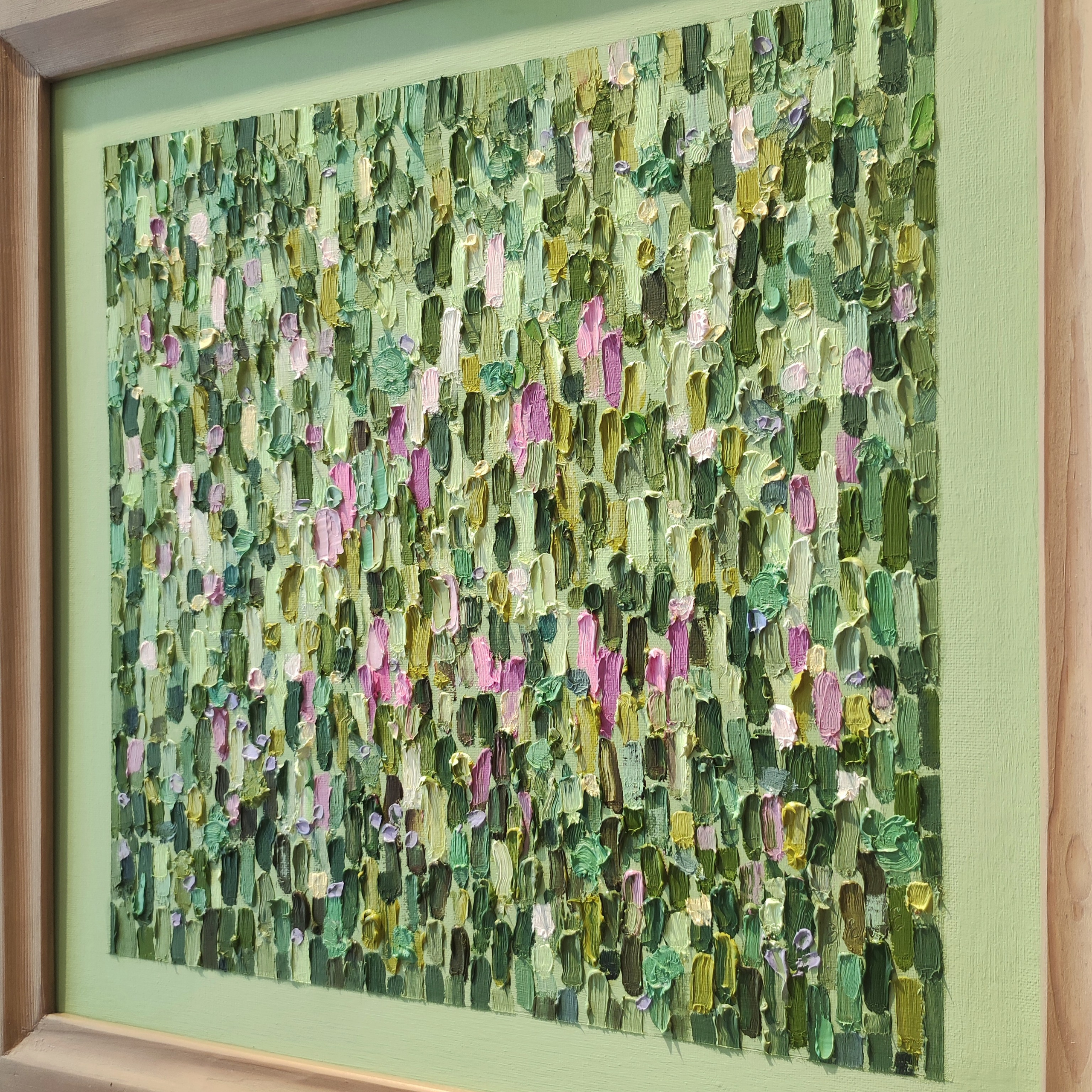 Зеленая картина абстрактная