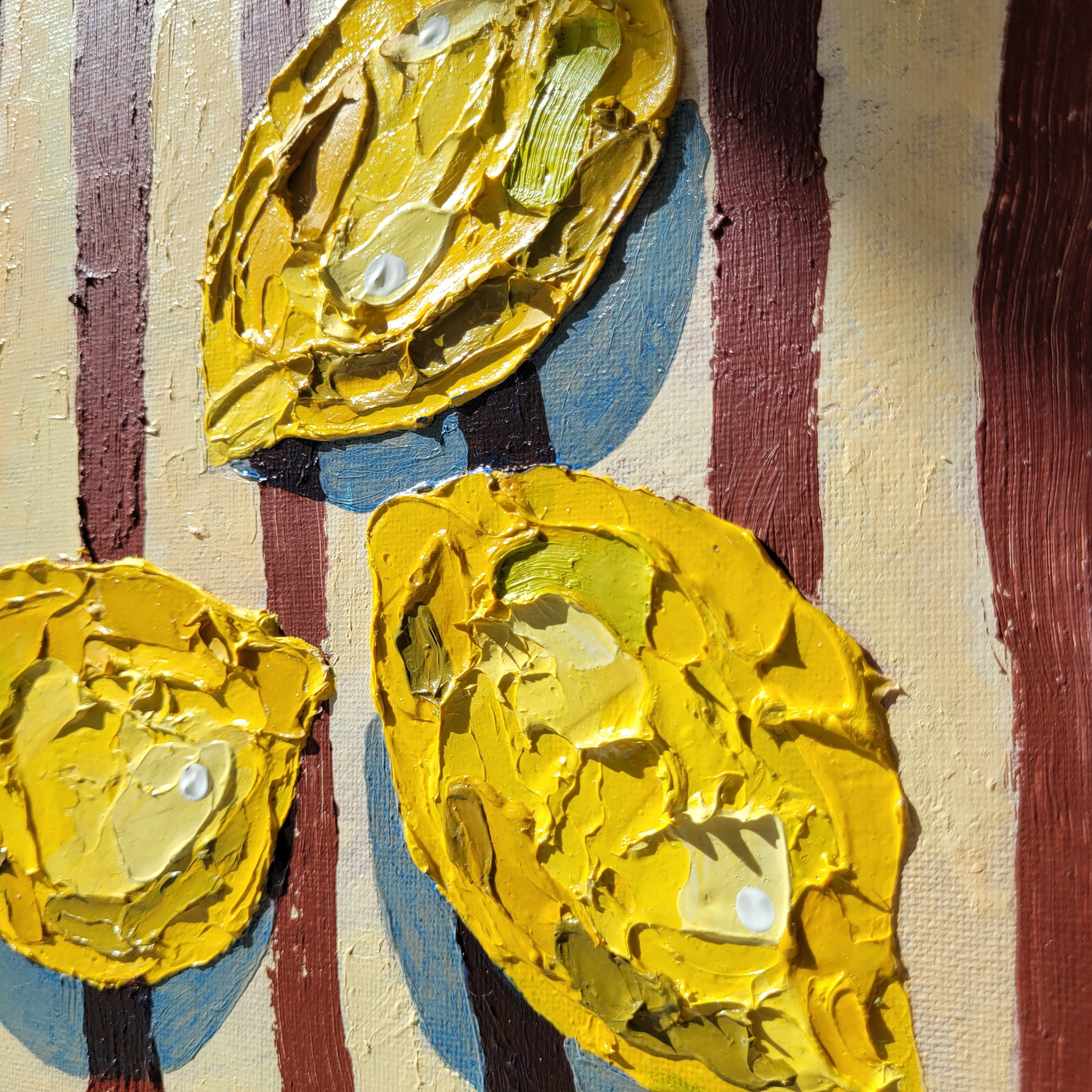 Картина «Три лимончика». 25×25см. 3500р. Галерея авторских картин художницы Бельмесовой Евгении