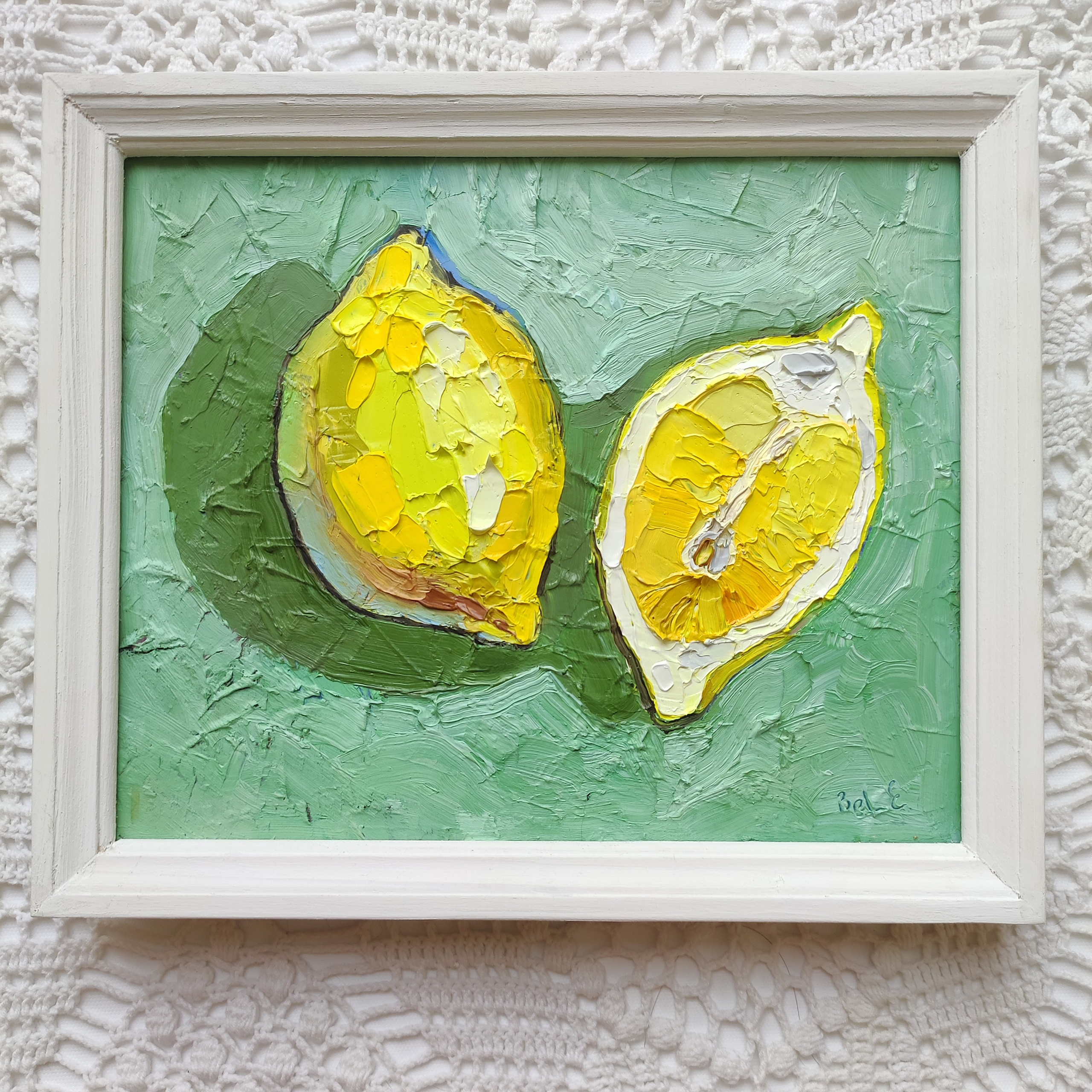 «Пара лимончиков», холст на картоне, 25×20 см.