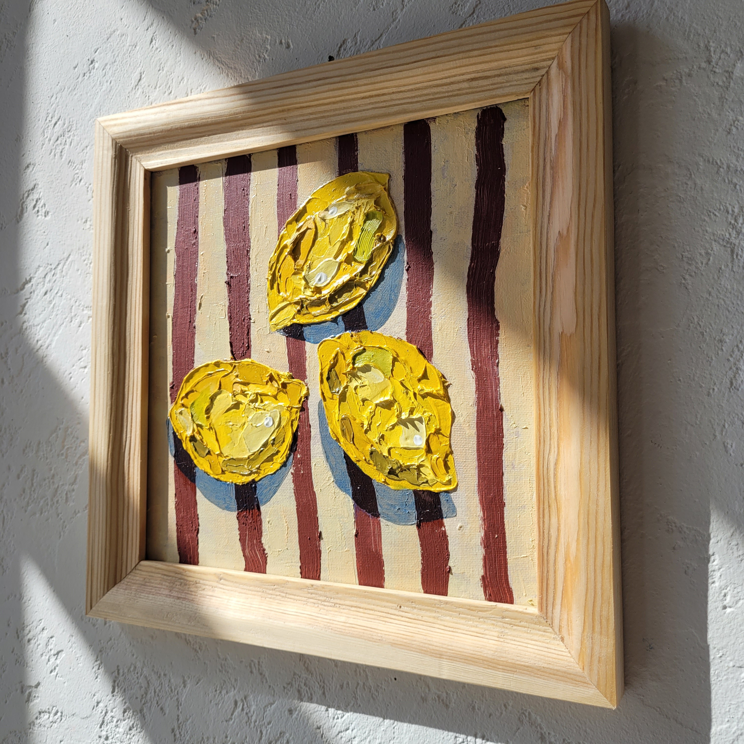 Картина «Три лимончика». 25×25см. 3500р. Галерея авторских картин художницы Бельмесовой Евгении