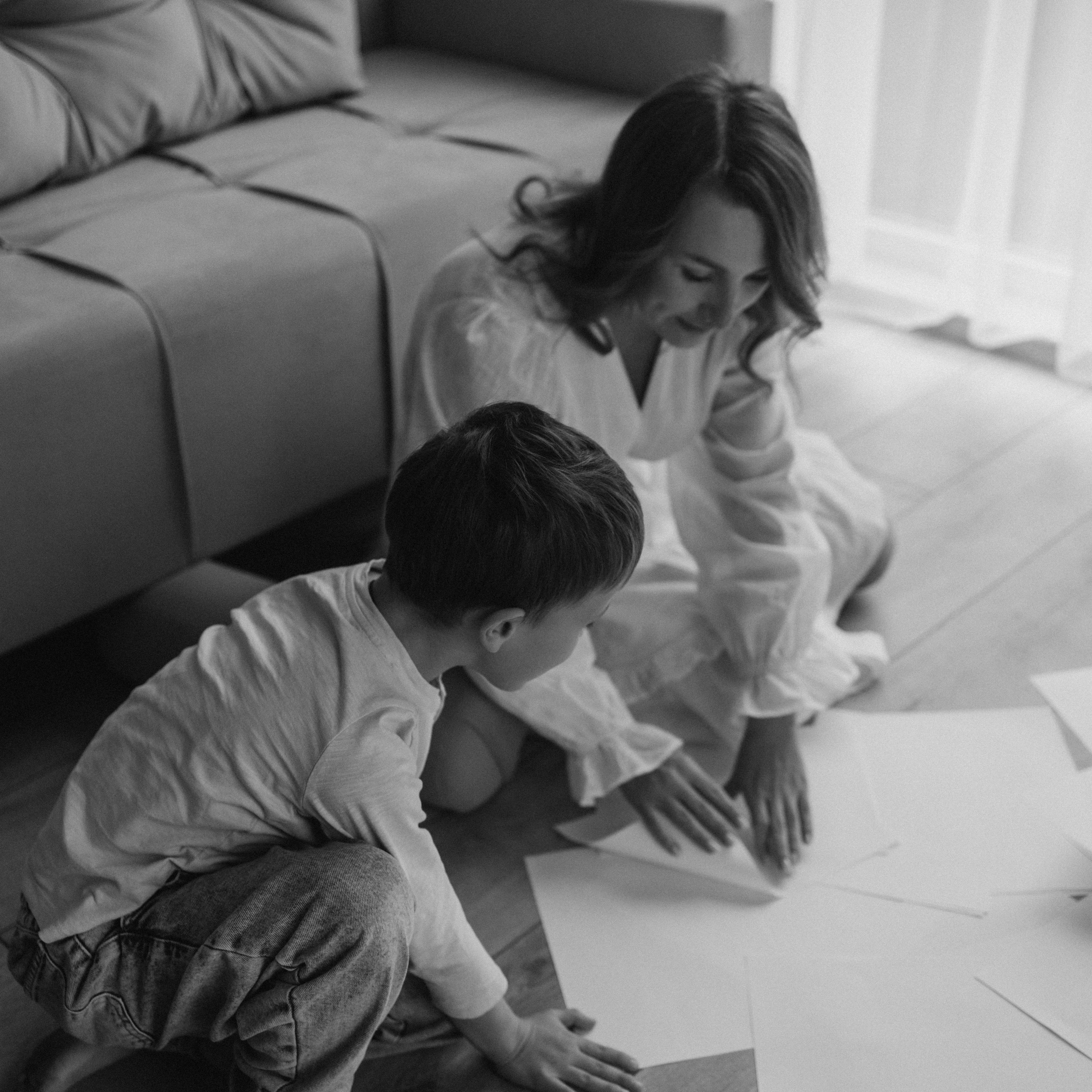 Семейное утро в объятиях