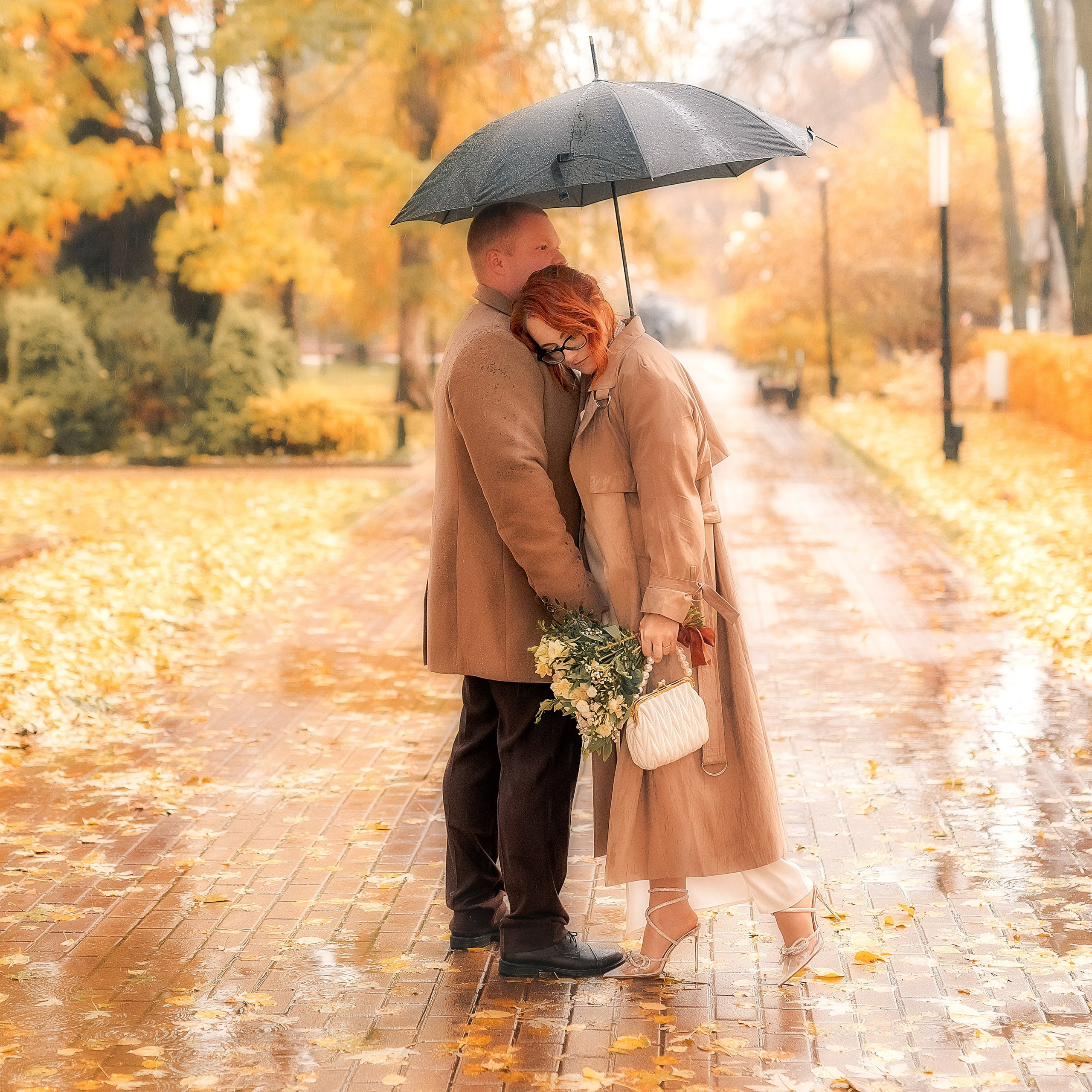 Свадебная фотосессия под дождём