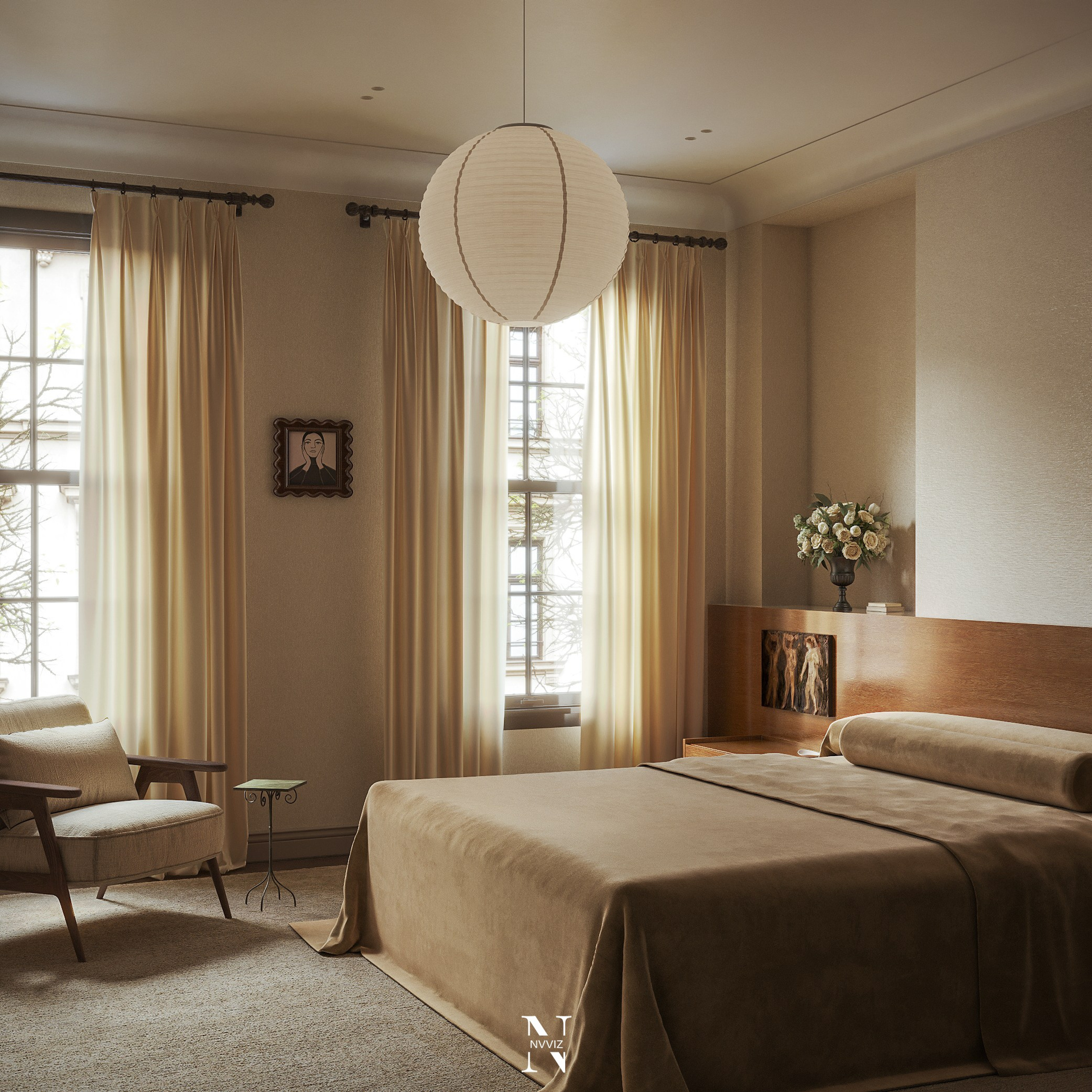 Bedroom inside Residence 163