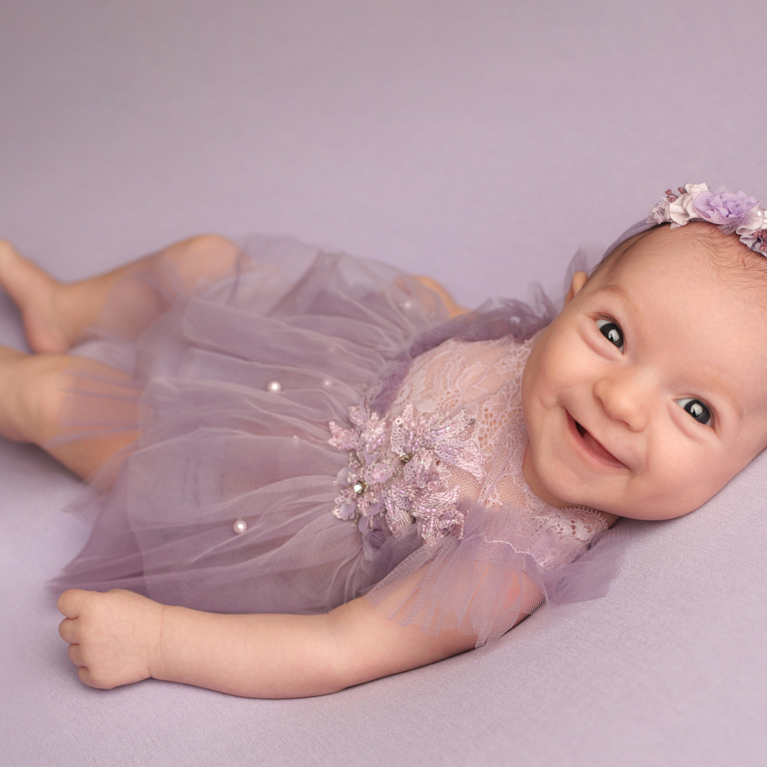 Ньюборн съемка Ксюшеньки 1,5 месяца