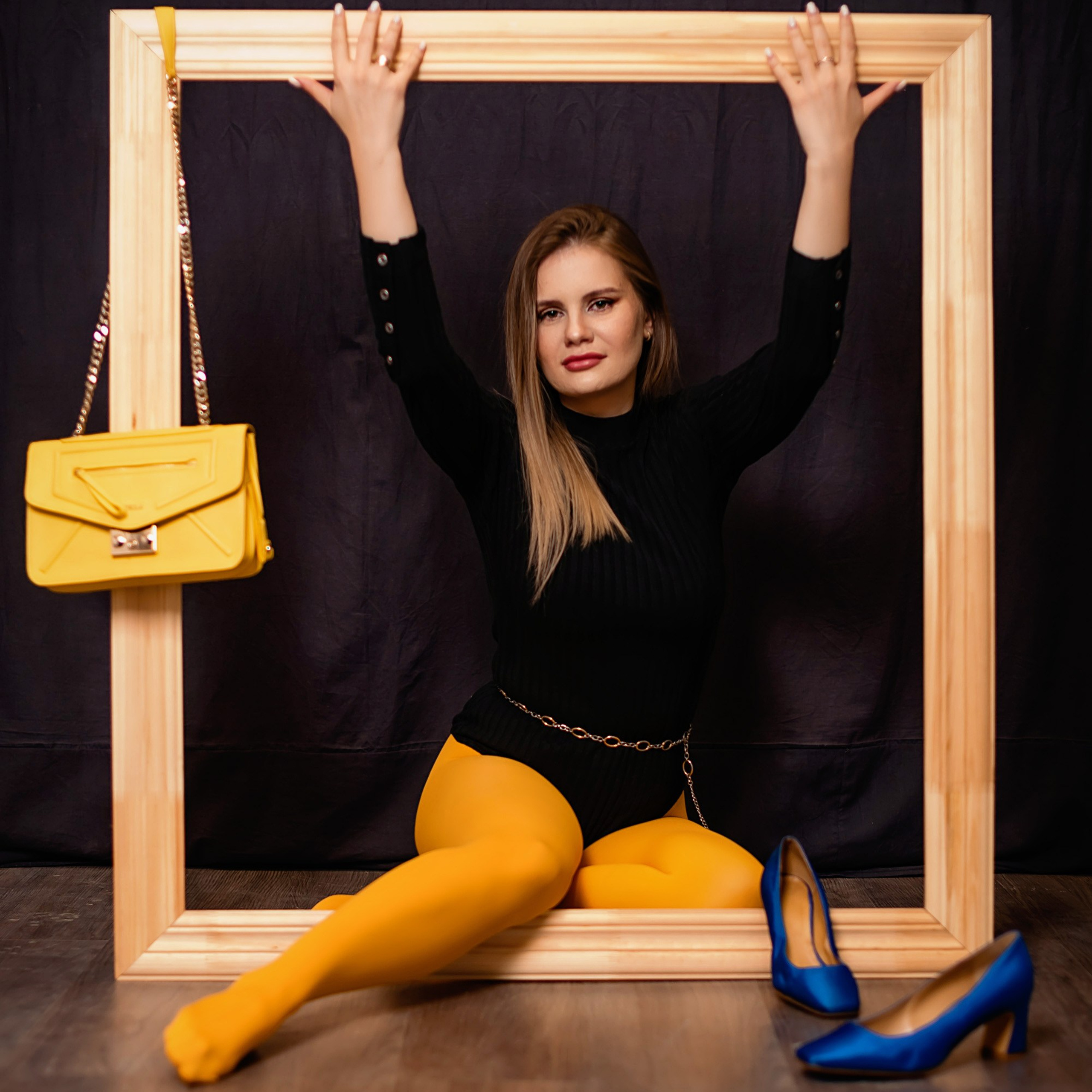 Съемка Алены в фотостудии.