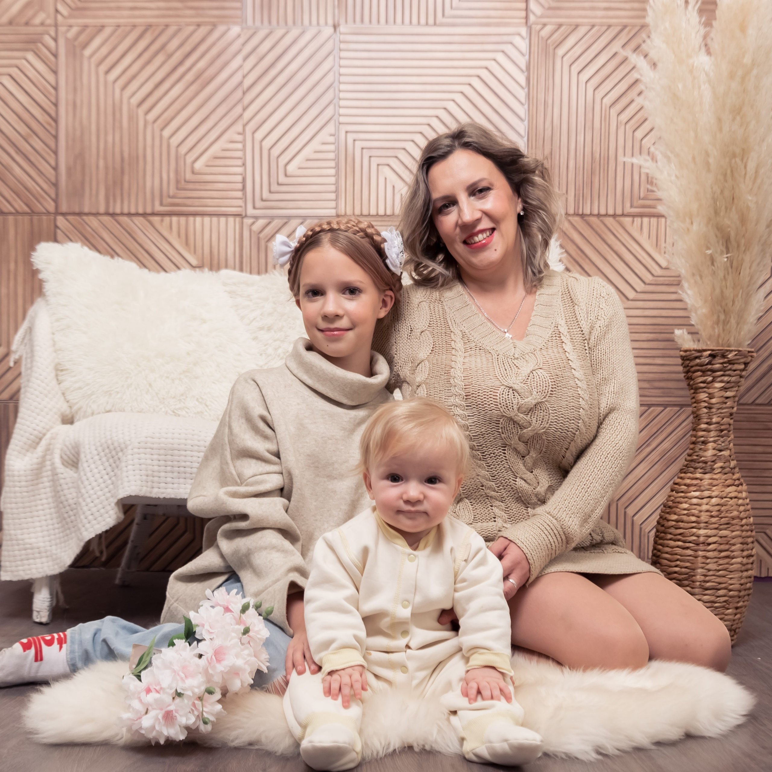 Семейная съемка Юлии с дочками.