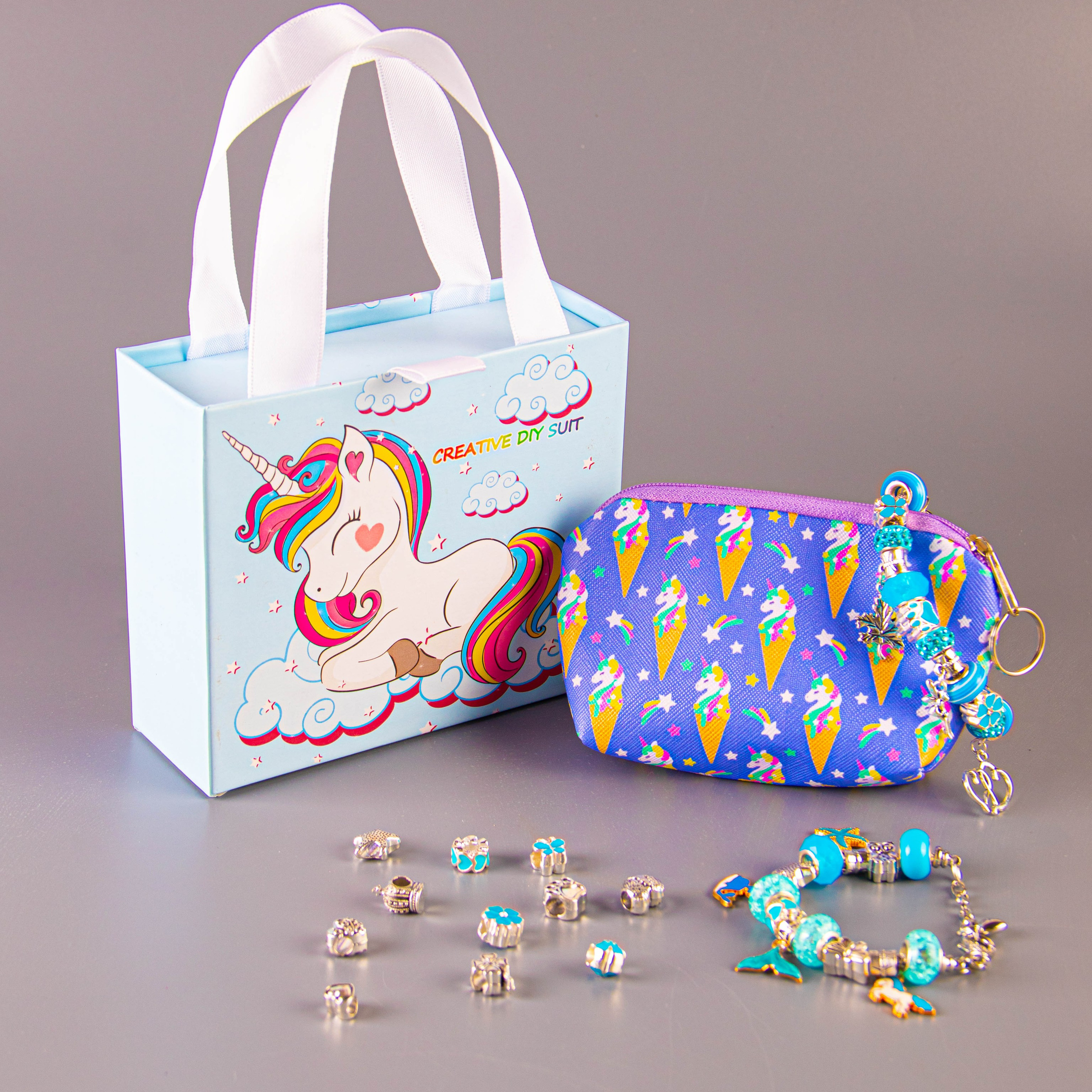 Набор по созданию браслетов (голубой)