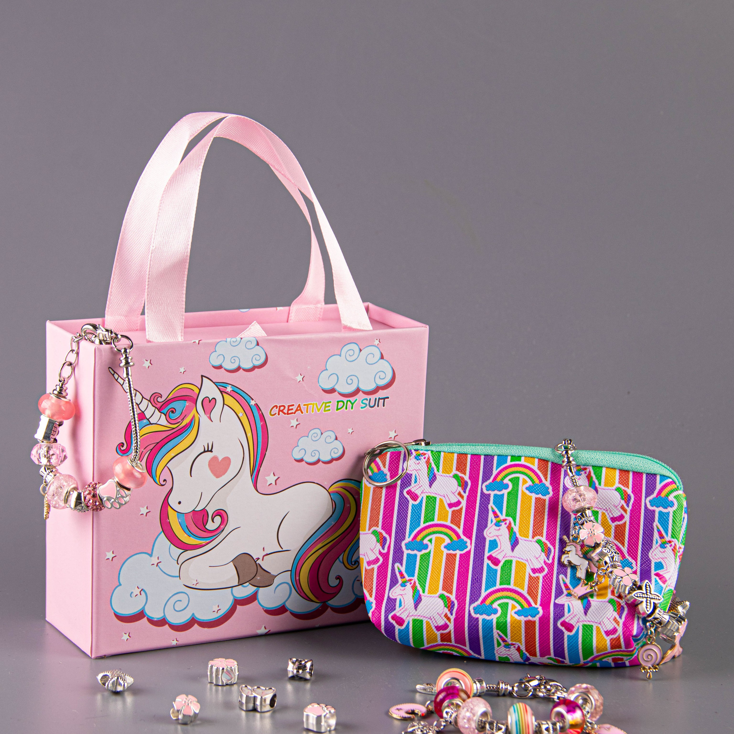 Наборы по созданию браслетов (розовый)