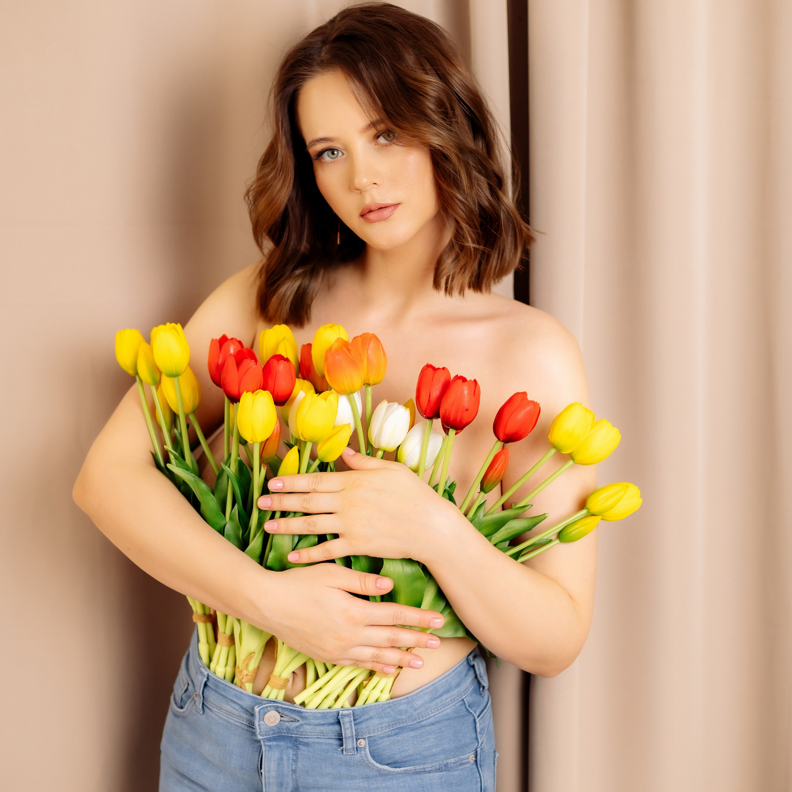 Фотосессия с цветами