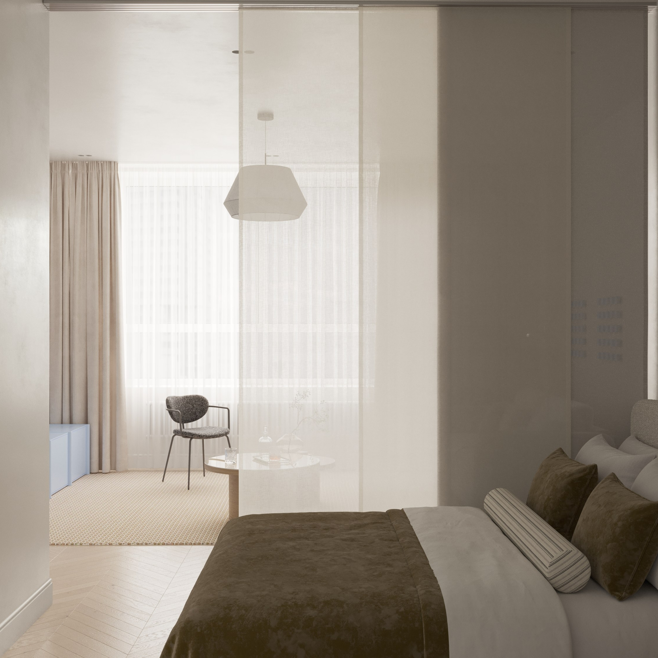 Interior design project of modern apartment (residential complex Vavilov Dom). KSYUSCHENKA — Interior design practice