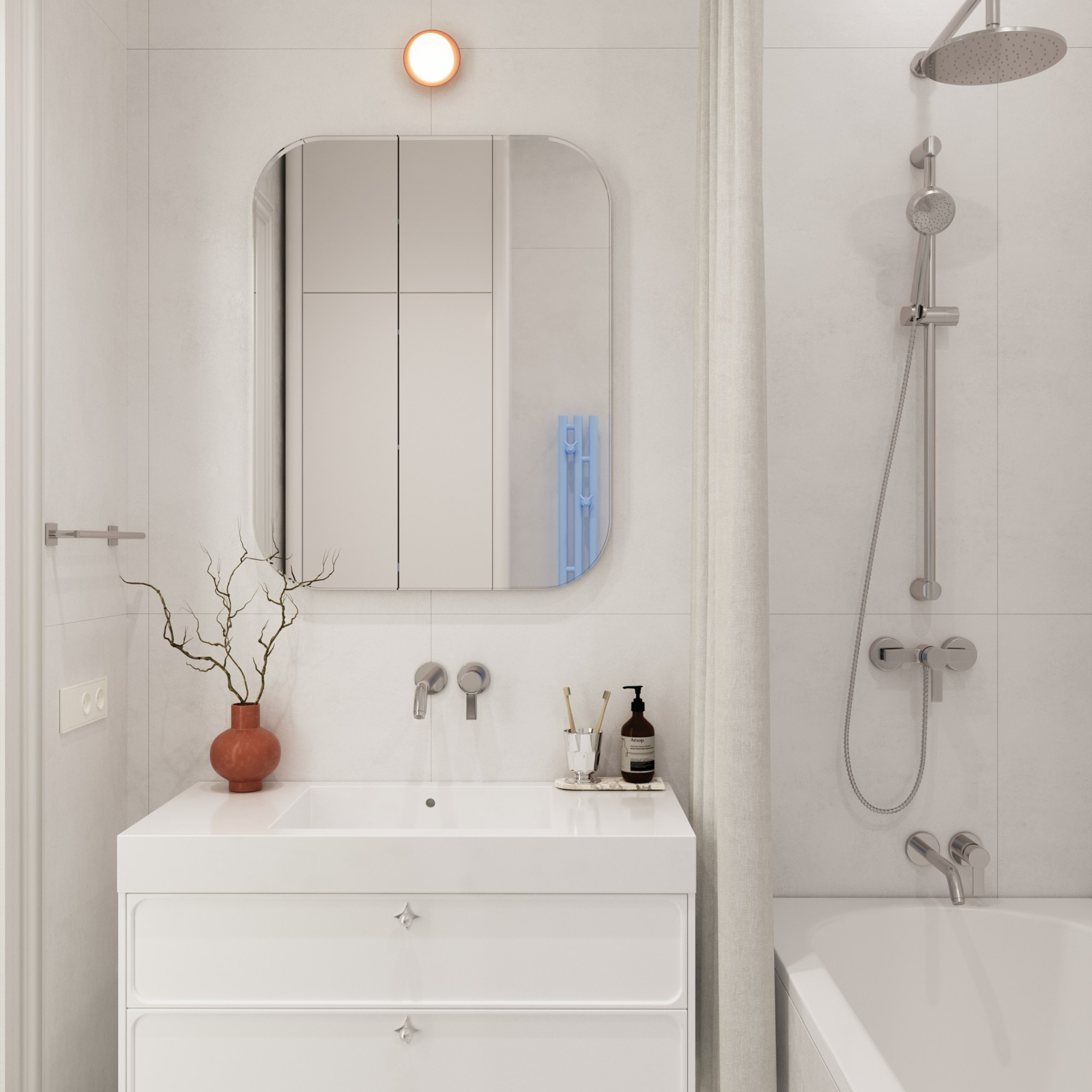 Interior design project of modern apartment (residential complex Vavilov Dom). KSYUSCHENKA — Interior design practice