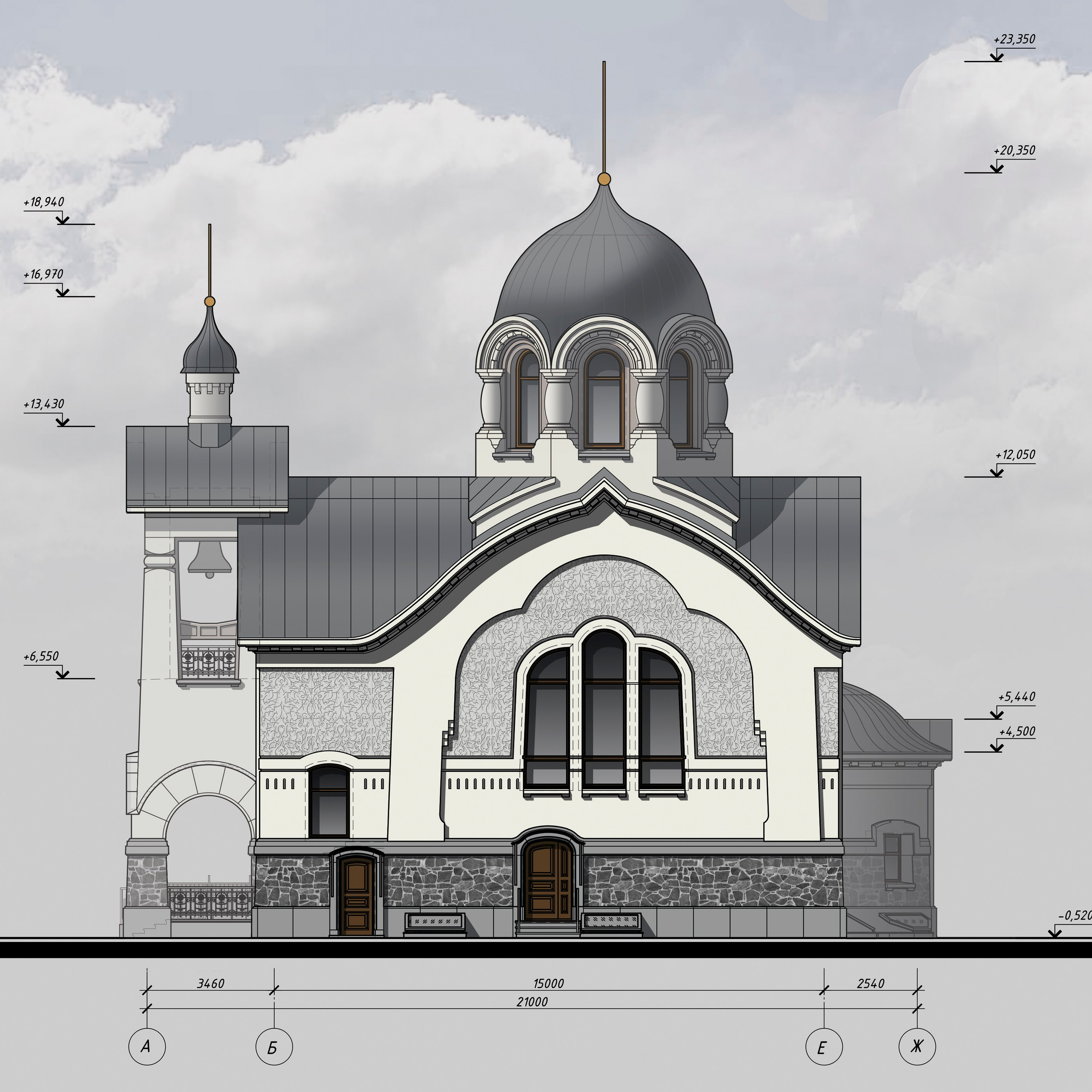 Проект православного храма на 150 человек