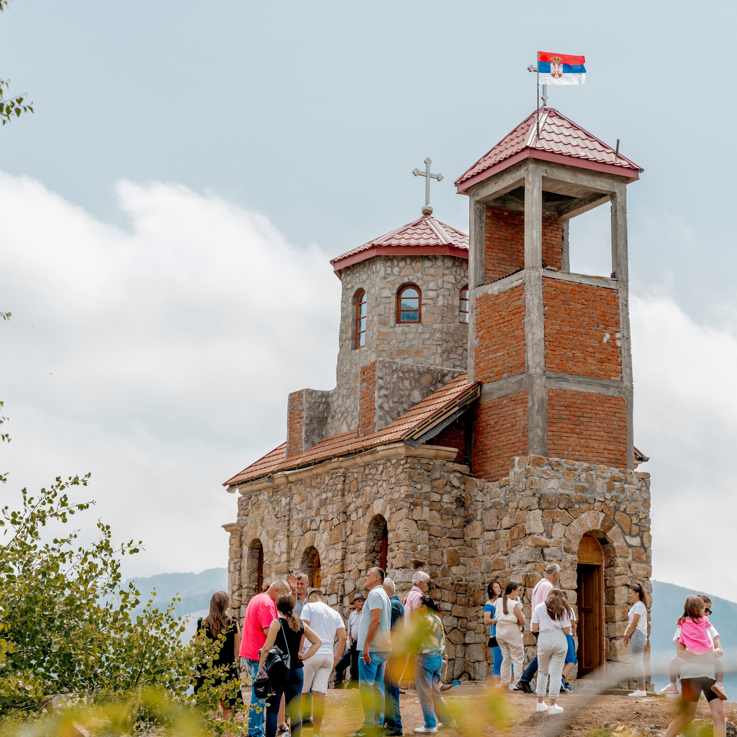 church opening Livadje, Serbia