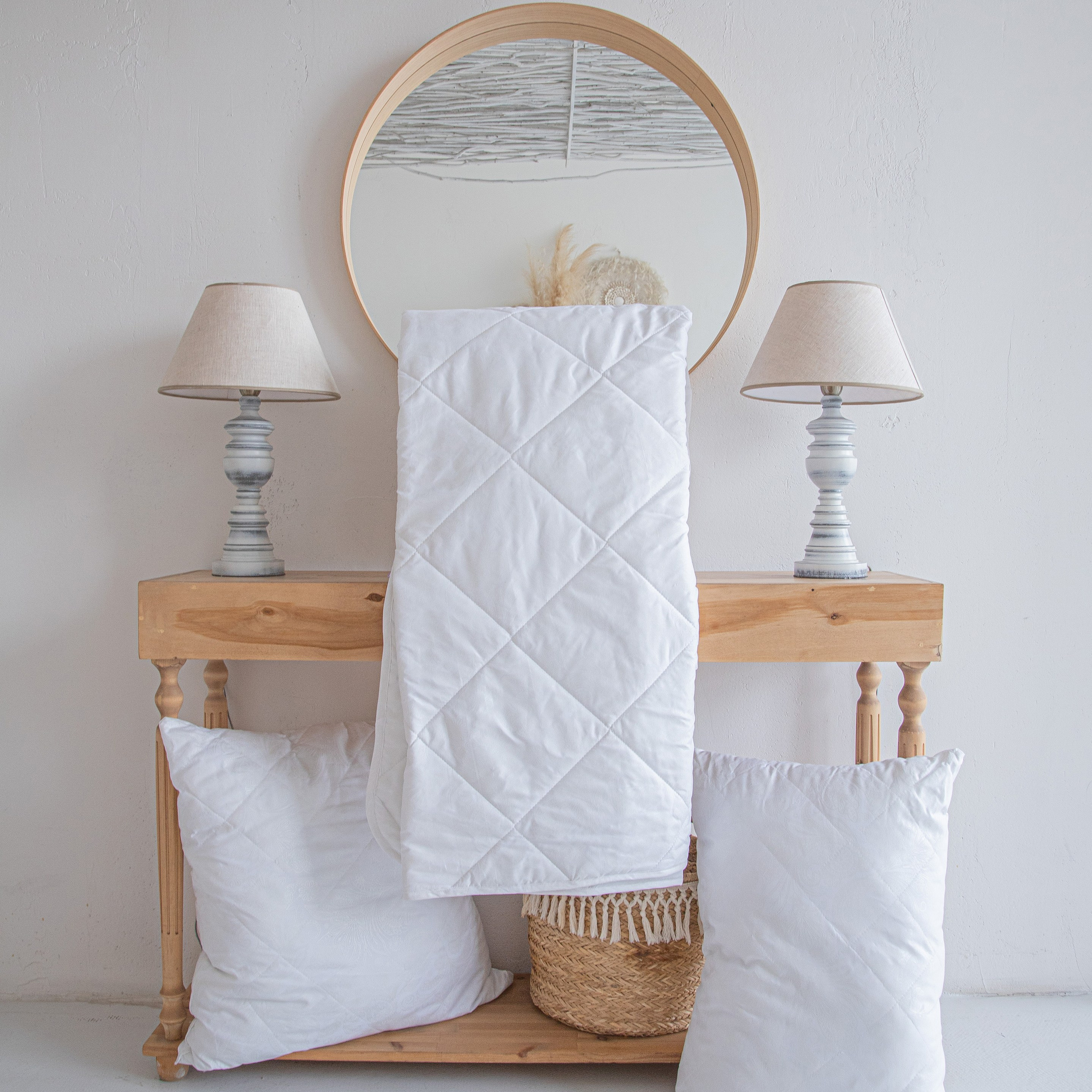 Подушки, одеяла