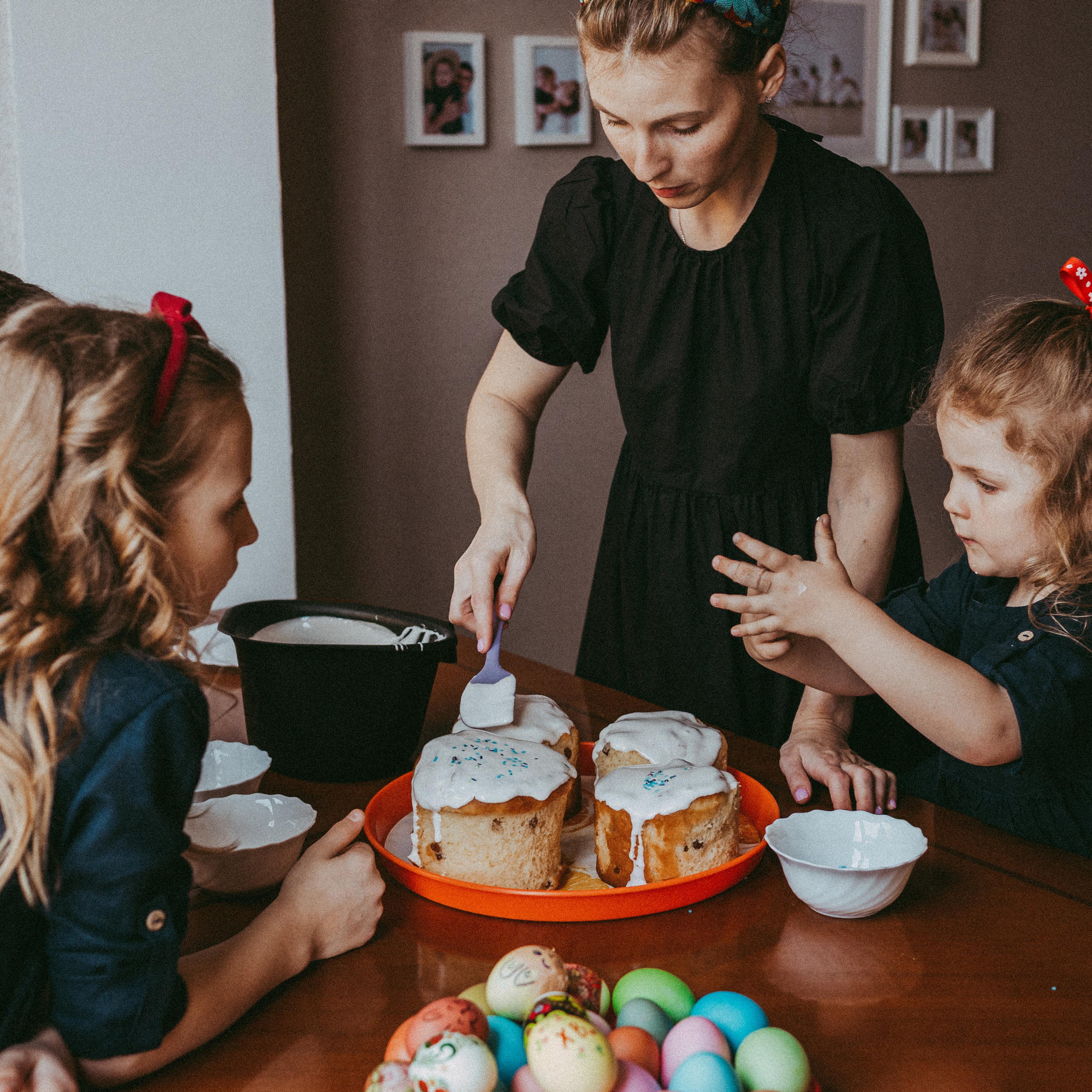 Пасха в большой семье