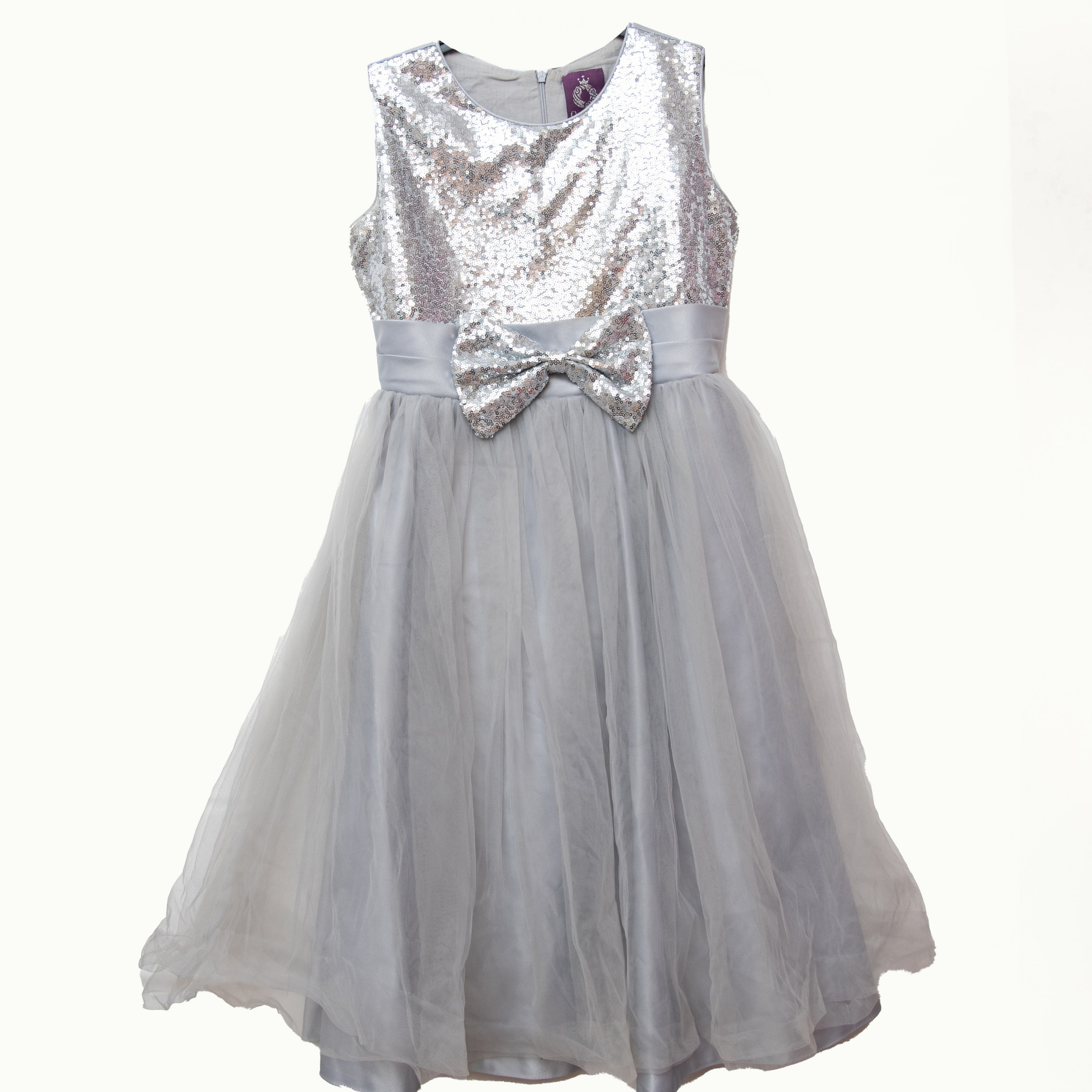 Платье серое пайеточное